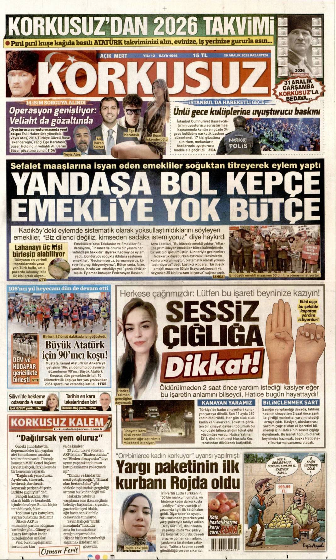 Her an savaşa hazır: 29 Aralık 2025 Pazartesi güncel gazete manşetleri 16