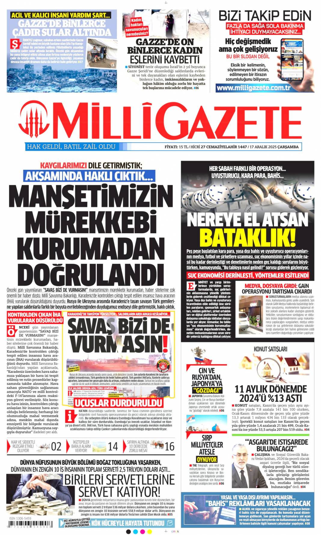 Güllü'nün cinayetinde miras kuşkusu: 17 Aralık 2025 Çarşamba, güncel gazete manşetleri... 21