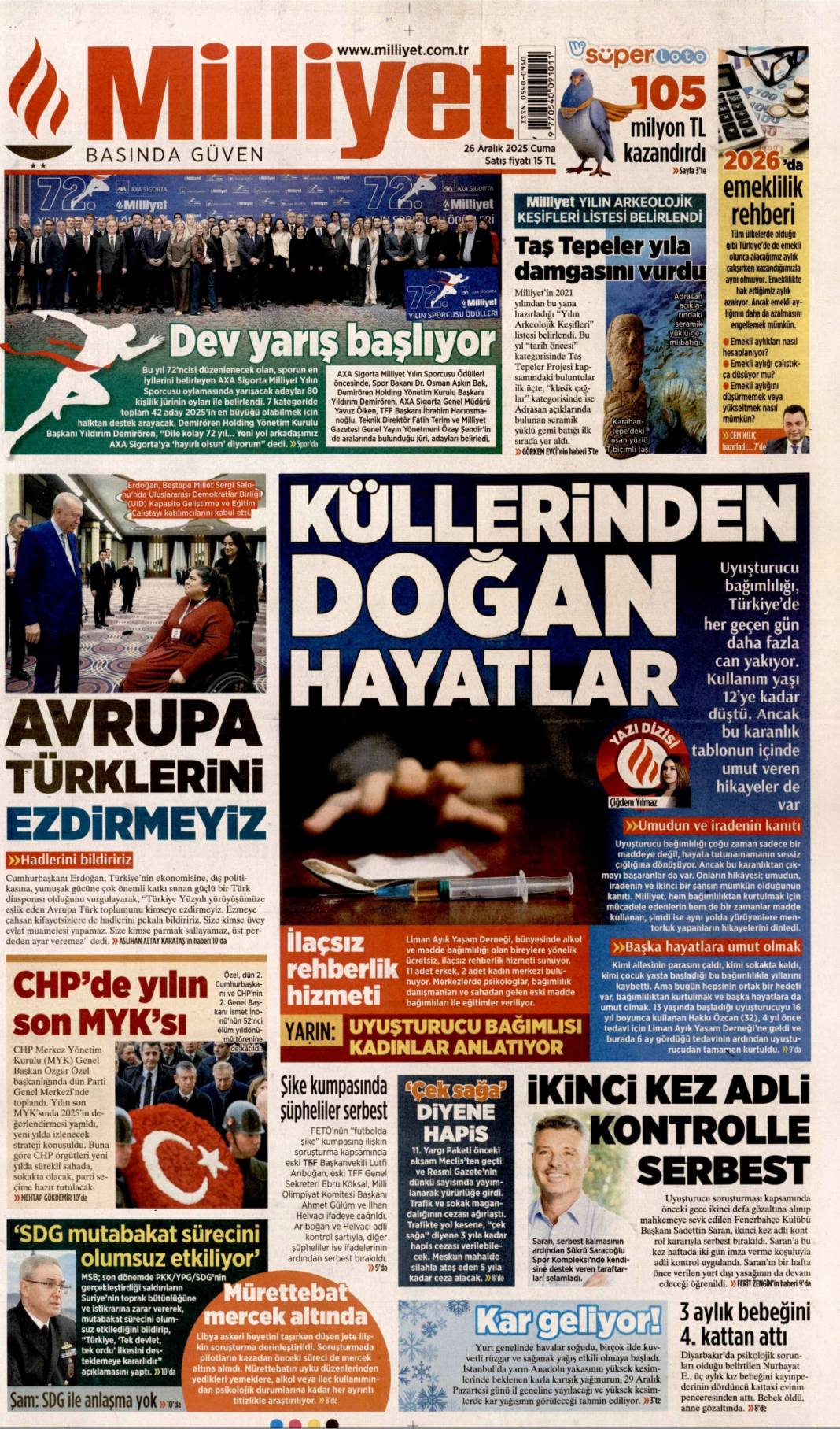 CHP batılıya karşı ezik kendi insanına küstah: 26 Aralık 2025 Cuma güncel gazete manşetleri 6