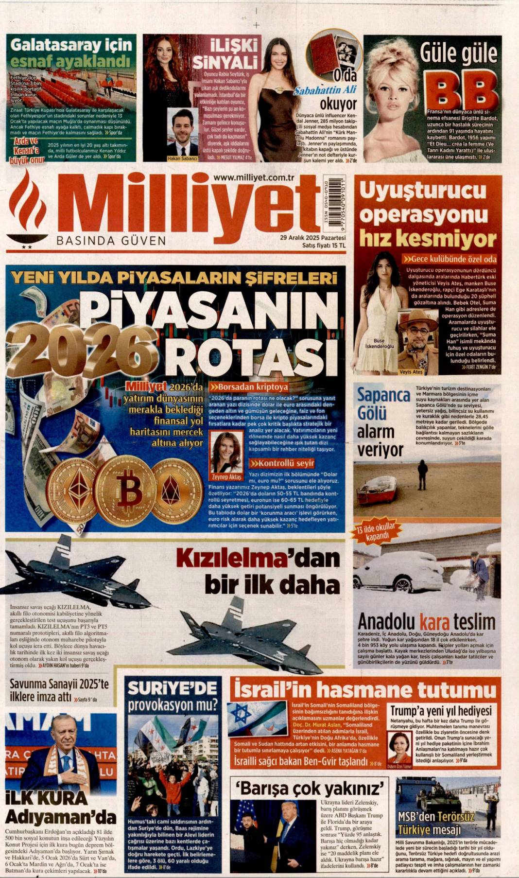 Her an savaşa hazır: 29 Aralık 2025 Pazartesi güncel gazete manşetleri 8