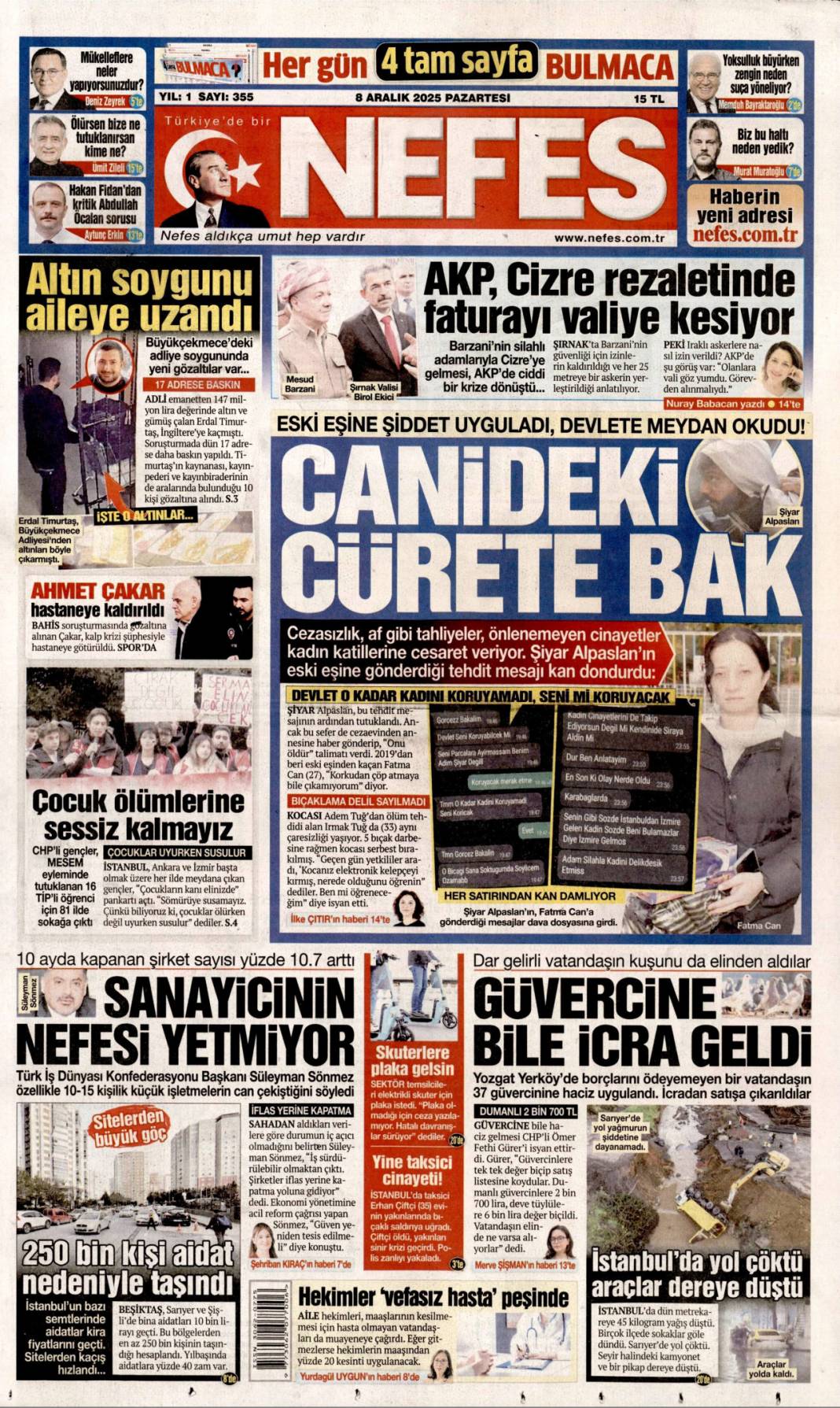 Klasik CHP zihniyeti: 8 Aralık 2025 Pazartesi güncel gazete manşetleri... 18