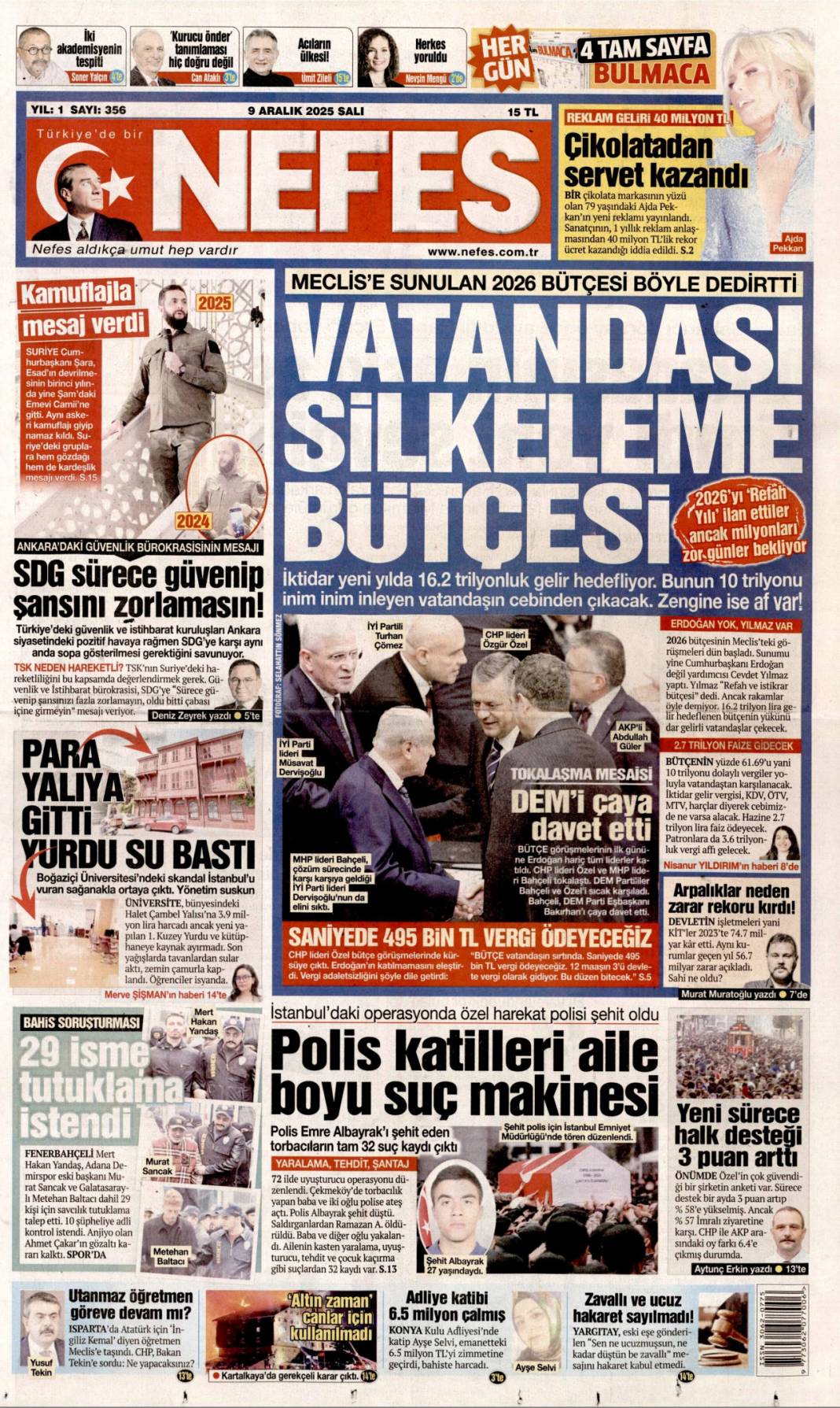 Ticaret hedefi 10 milyar dolar: 9 Aralık 2025 Salı, güncel gazete manşetleri... 20