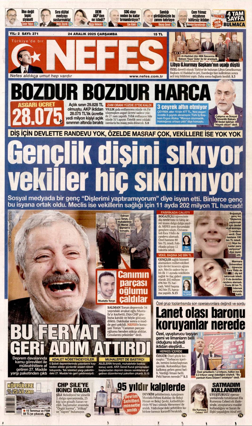 Karanlık yalının Garip mesajı: 24 Aralık 2025 Çarşamba güncel gazete manşetleri... 19