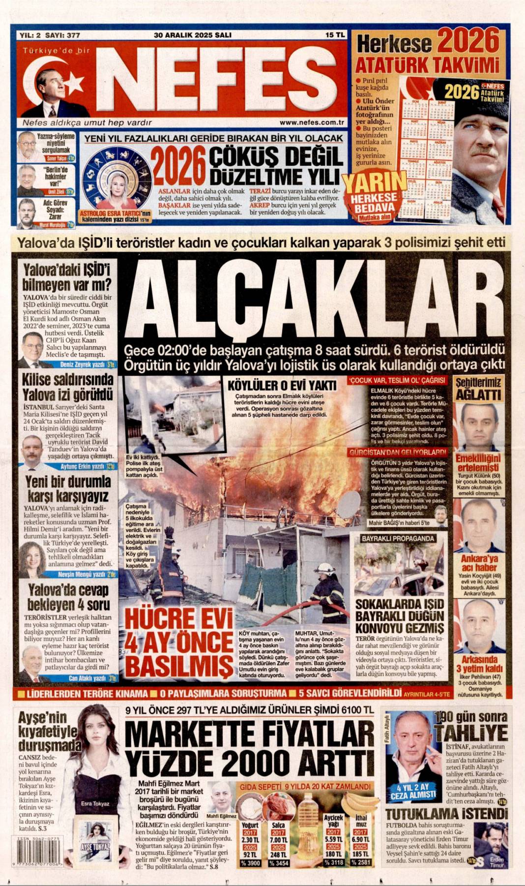 Çocukları canlı kalkan yaptılar: 30 Aralık 2025 Salı güncel gazete manşetleri 9