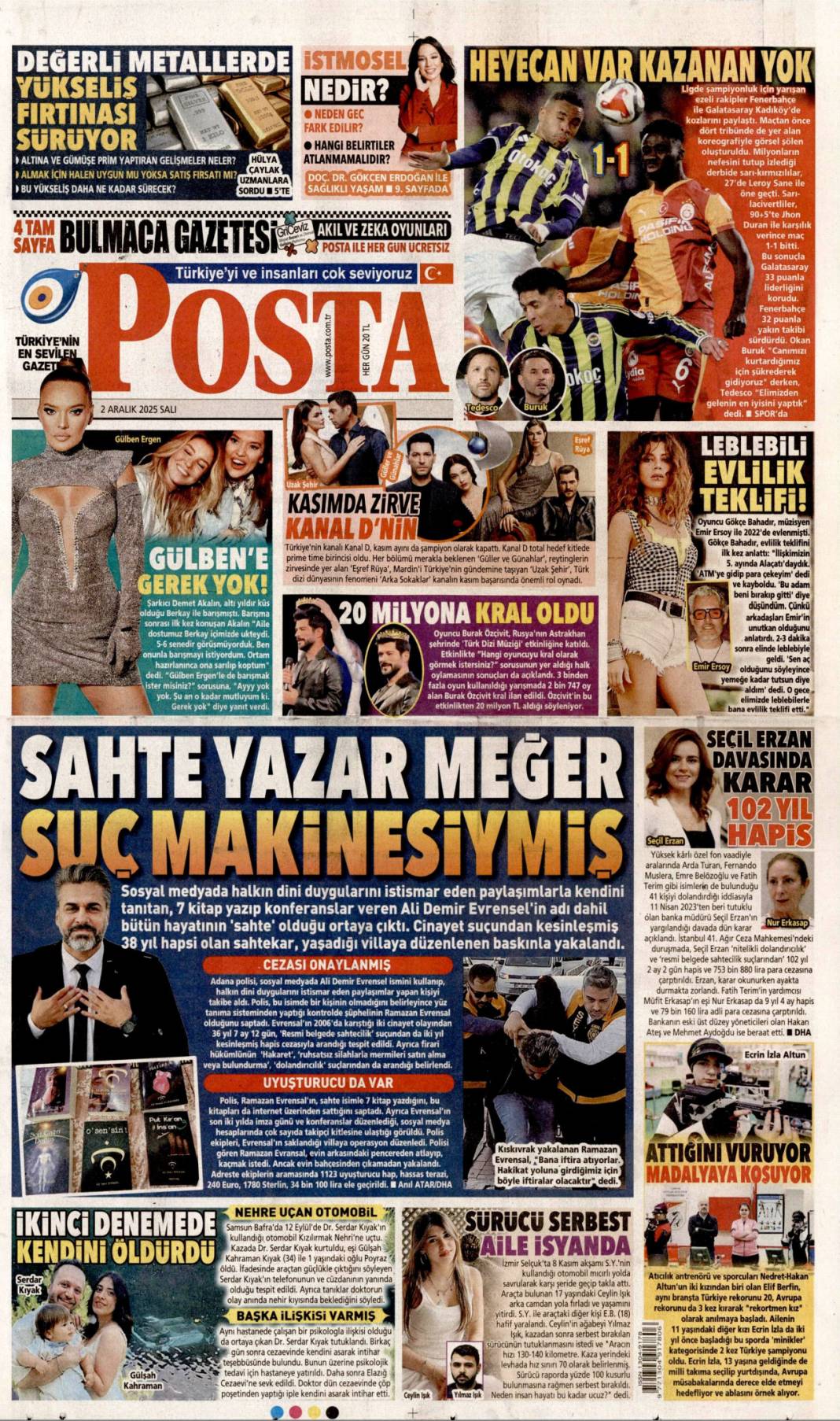 Topyekün kalkınma seferberliği: 2 Kasım 2025 Salı güncel gazete manşetleri... 16