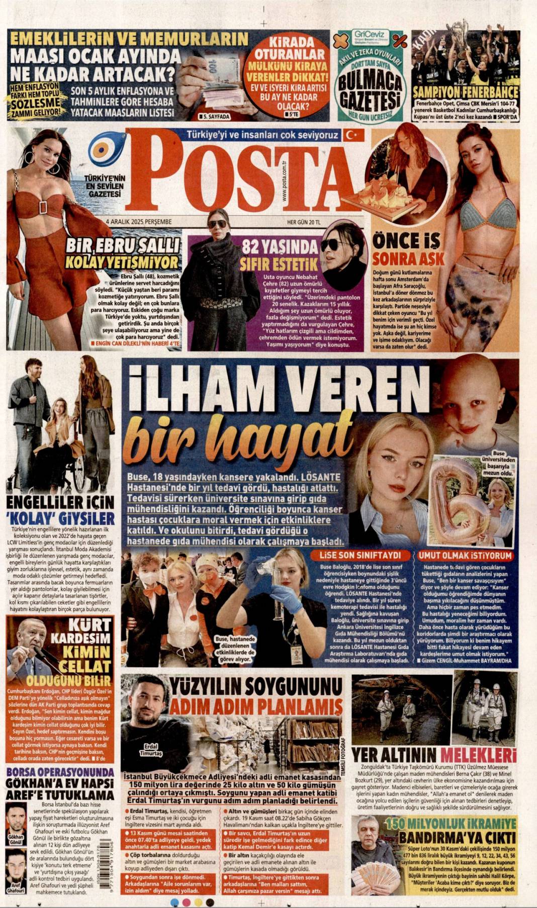 Özel aynaya bak, celladı görürsün: 4 Aralık 2025 Perşembe güncel gazete manşetleri... 20