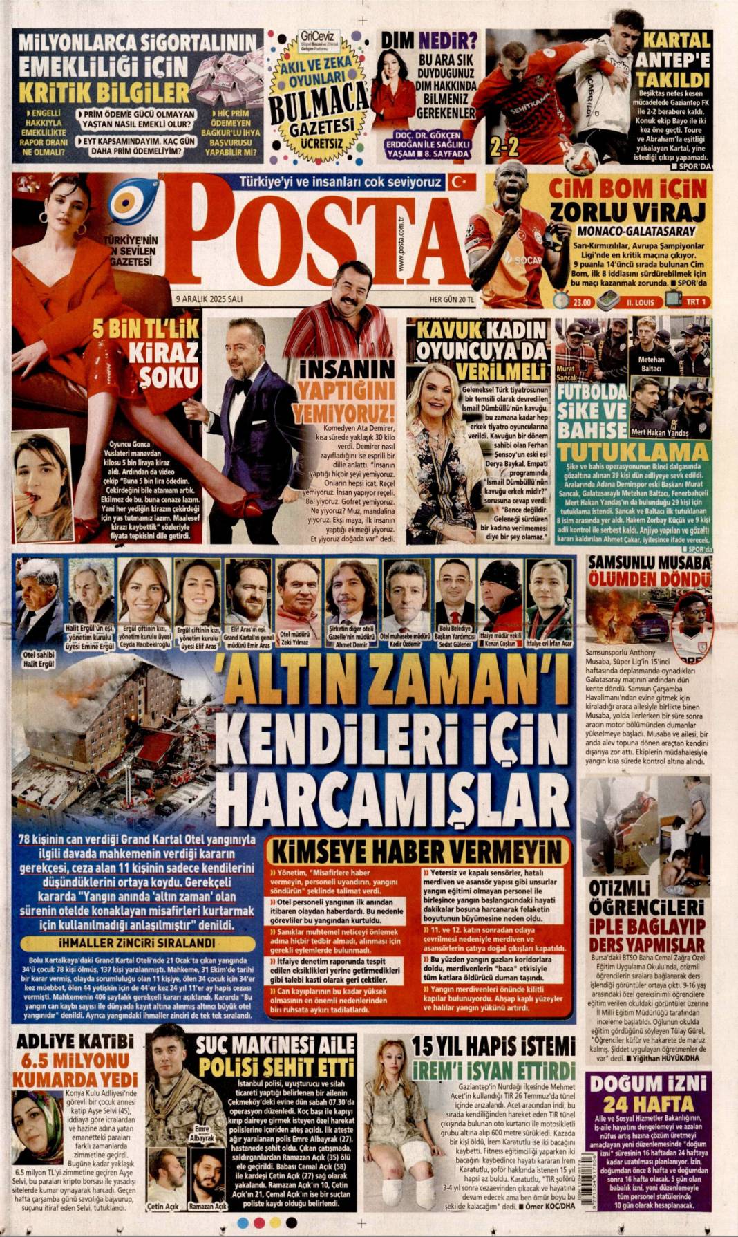 Ticaret hedefi 10 milyar dolar: 9 Aralık 2025 Salı, güncel gazete manşetleri... 9