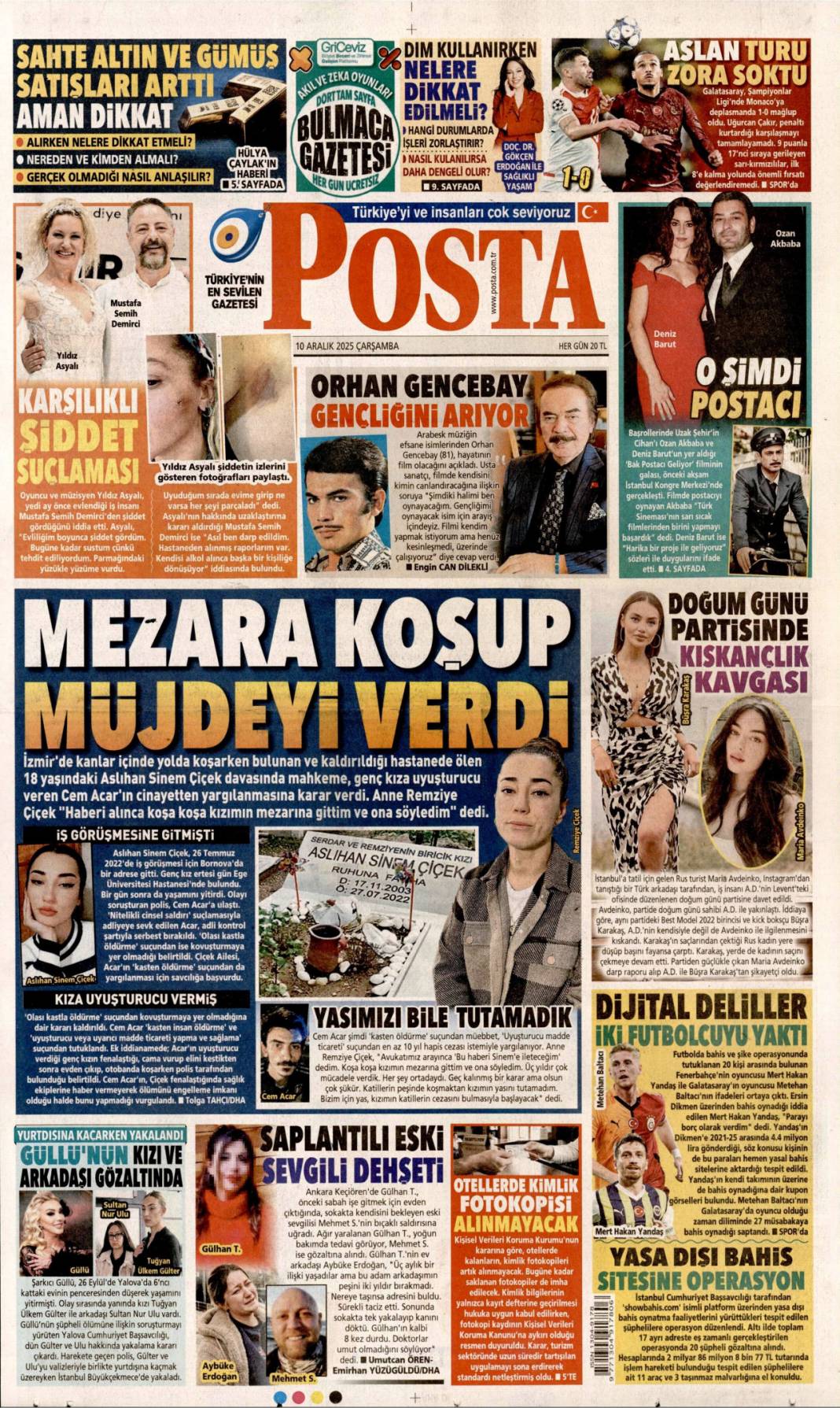 Suriye'den sonra Filistin'e de özgürlük: 10 Aralık 2025 Çarşamba, güncel gazete manşetleri... 8