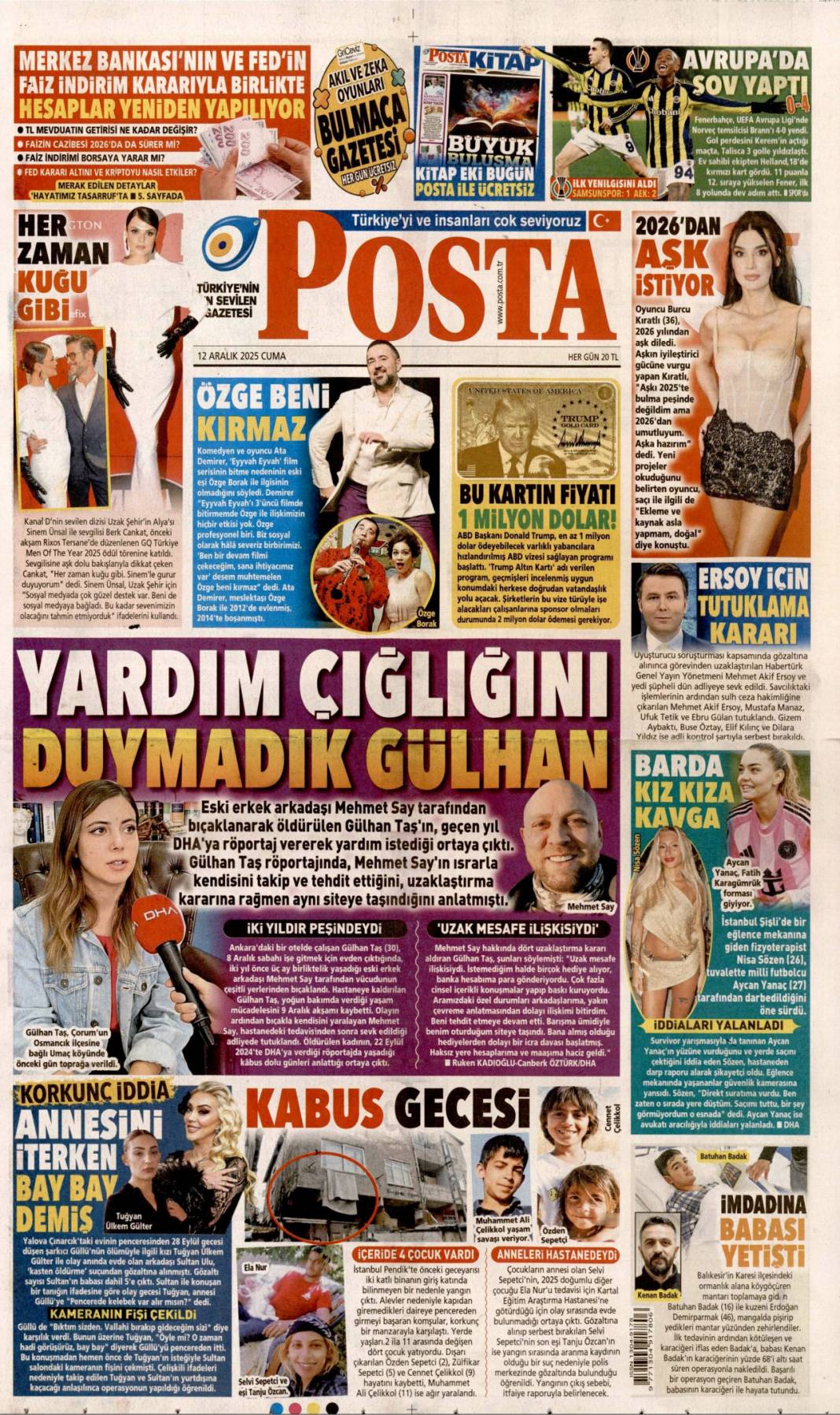 Süreçte üç kritik eşik: 12 Kasım 2025 Cuma güncel gazete manşetleri... 19