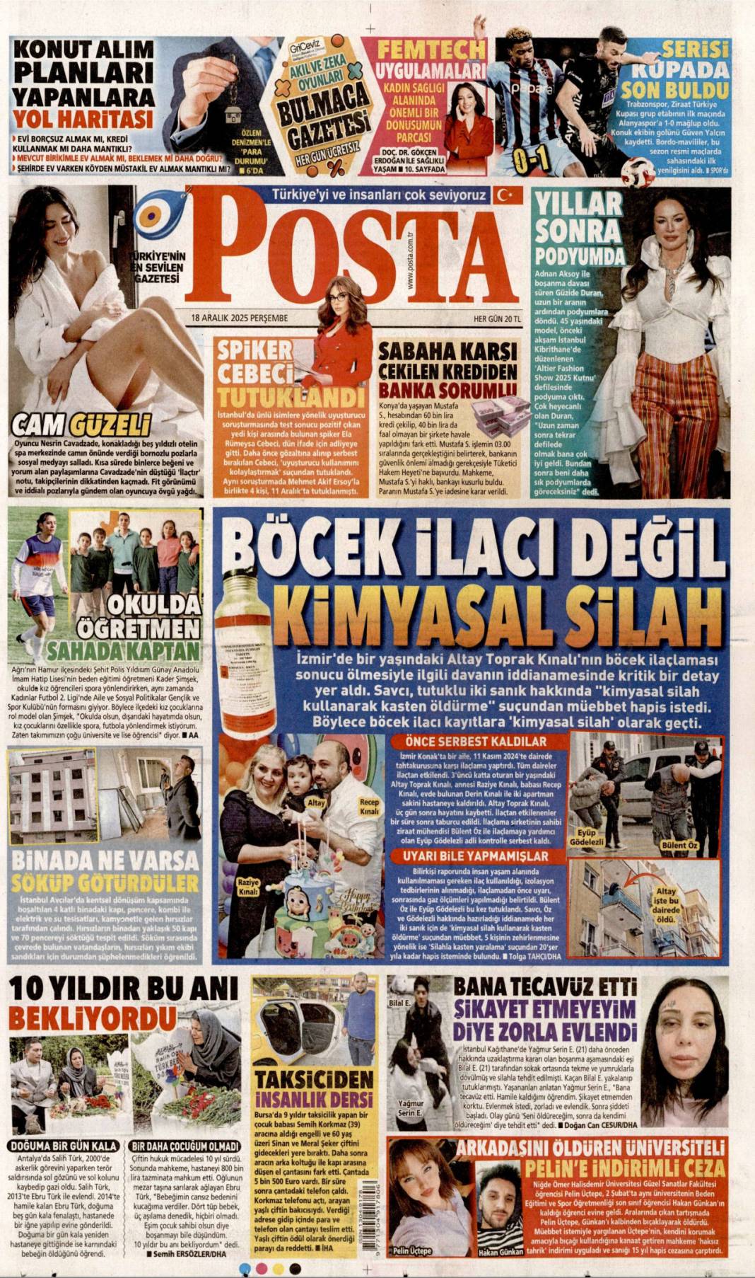 İşgalcinin Türk korkusu: 18 Aralık 2025 Perşembe, güncel gazete manşetleri... 19