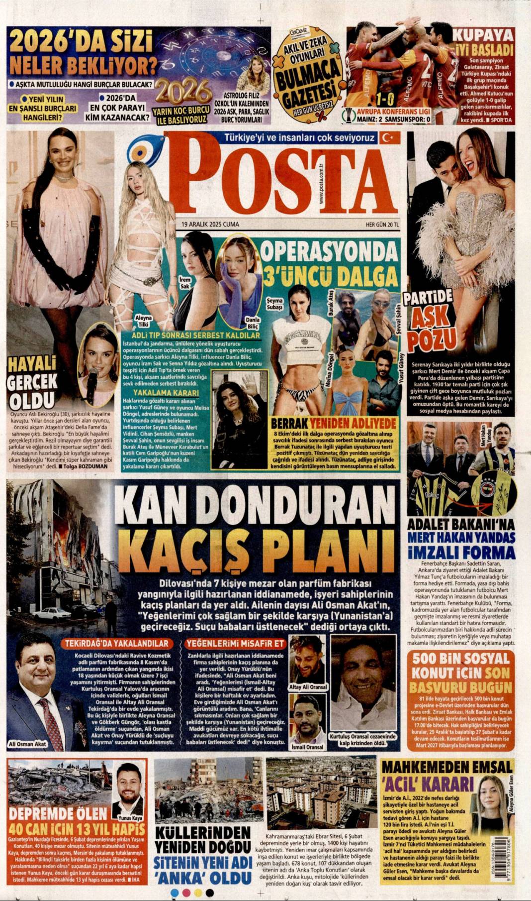 Yıkım kafası emek'i görsün: 19 Aralık 2025 Cuma güncel gazete manşetleri... 11