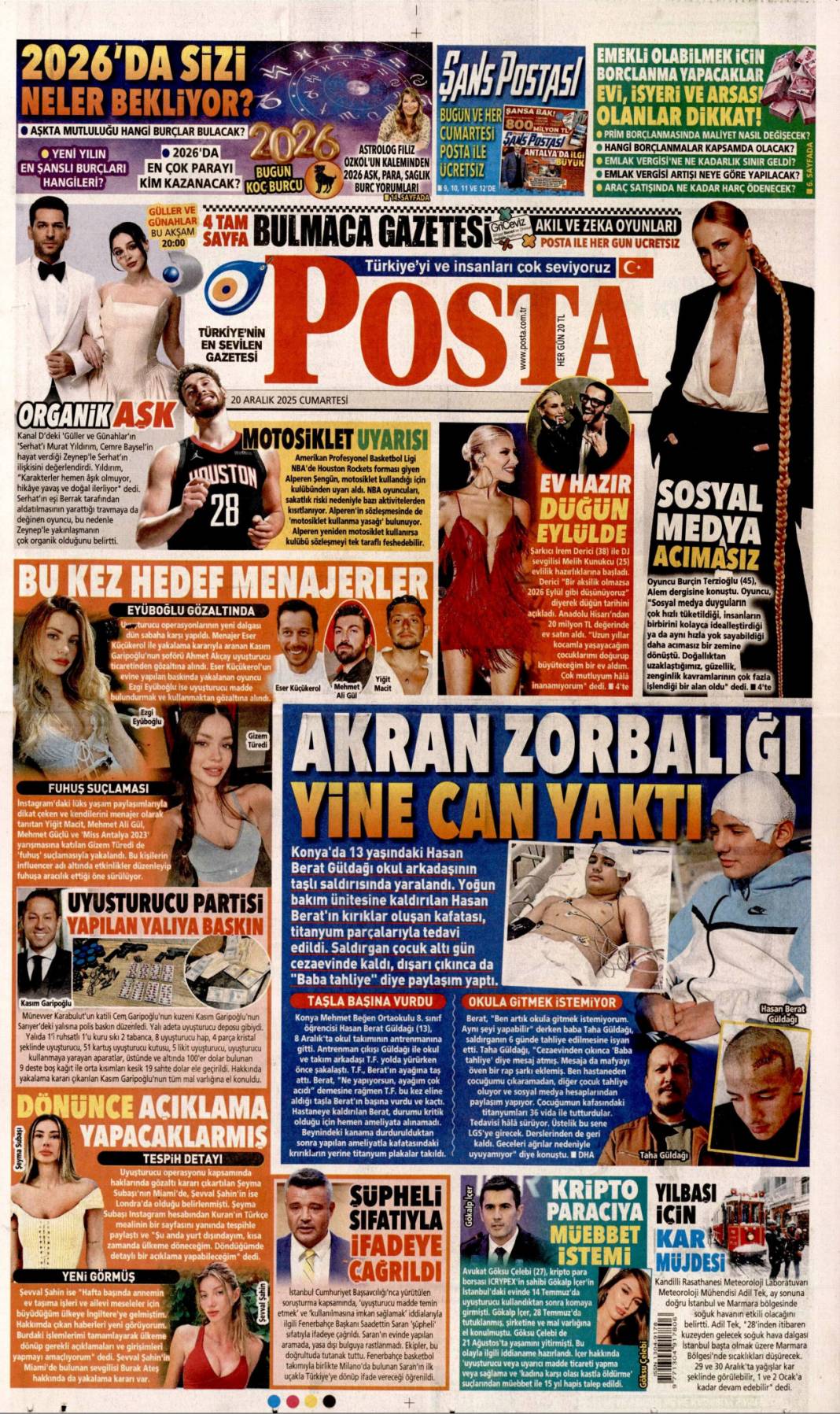 Şimdi gözler ortak raporda: 20 Aralık 2025 Cumartesi, güncel gazete manşetleri... 22