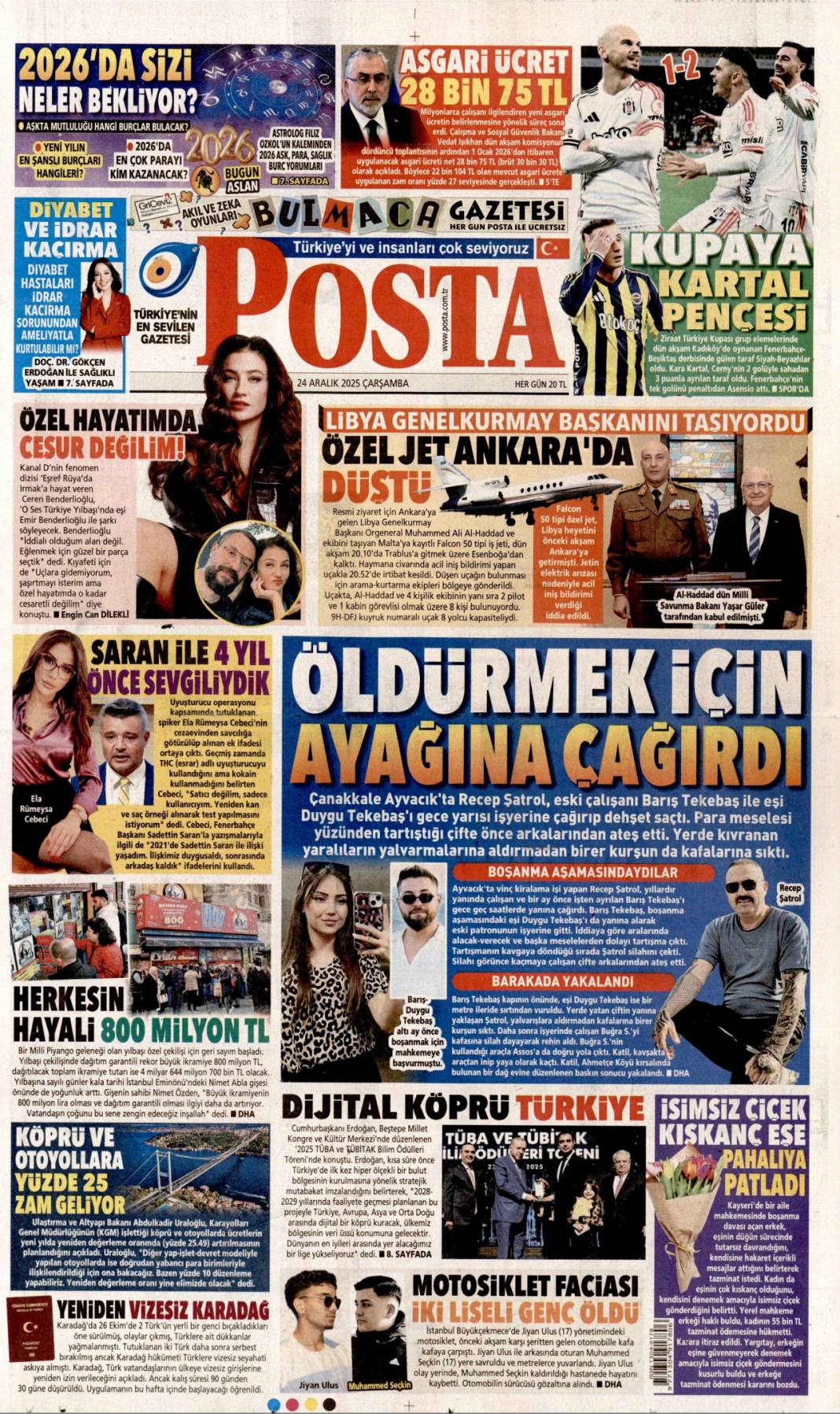 Karanlık yalının Garip mesajı: 24 Aralık 2025 Çarşamba güncel gazete manşetleri... 20