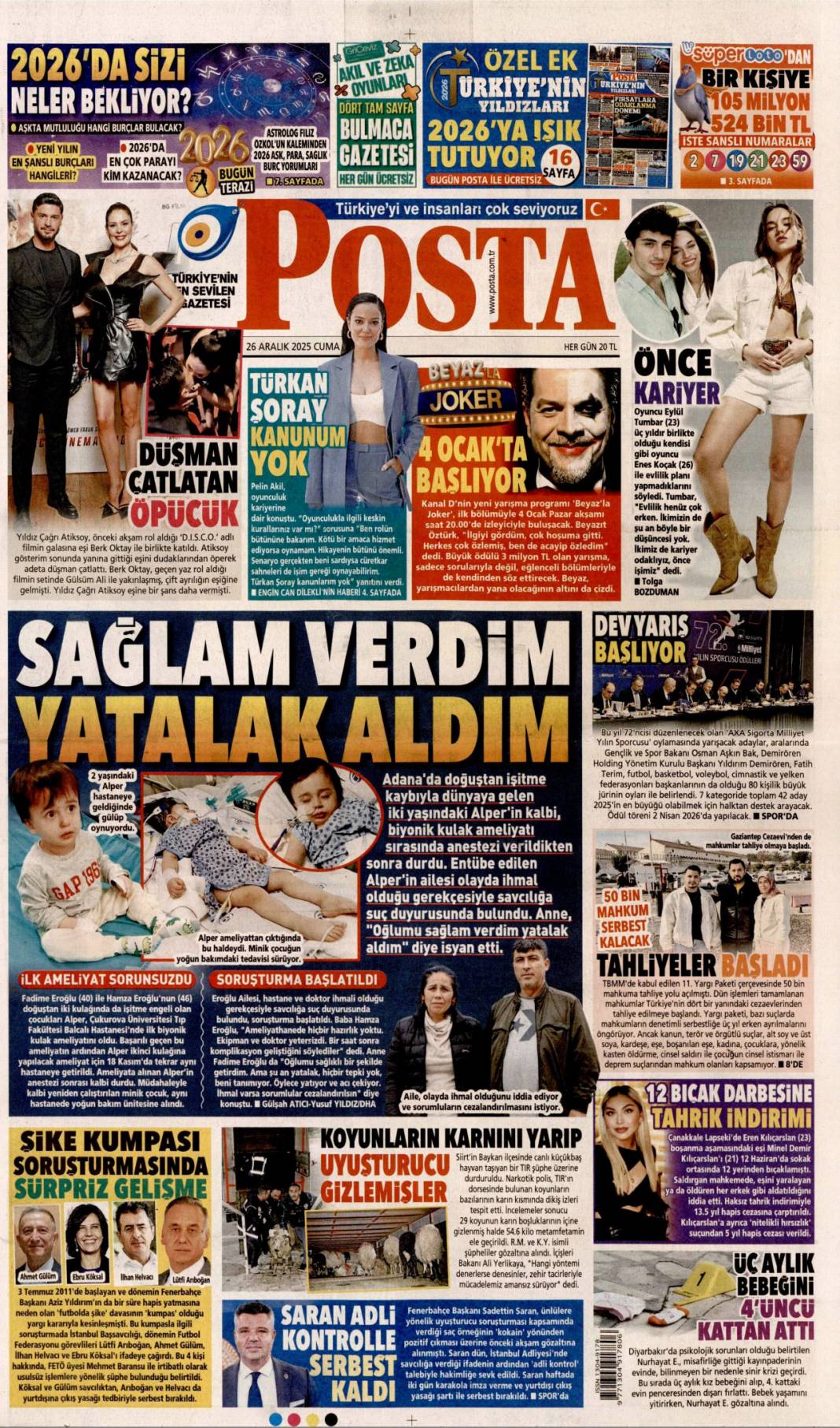 CHP batılıya karşı ezik kendi insanına küstah: 26 Aralık 2025 Cuma güncel gazete manşetleri 21