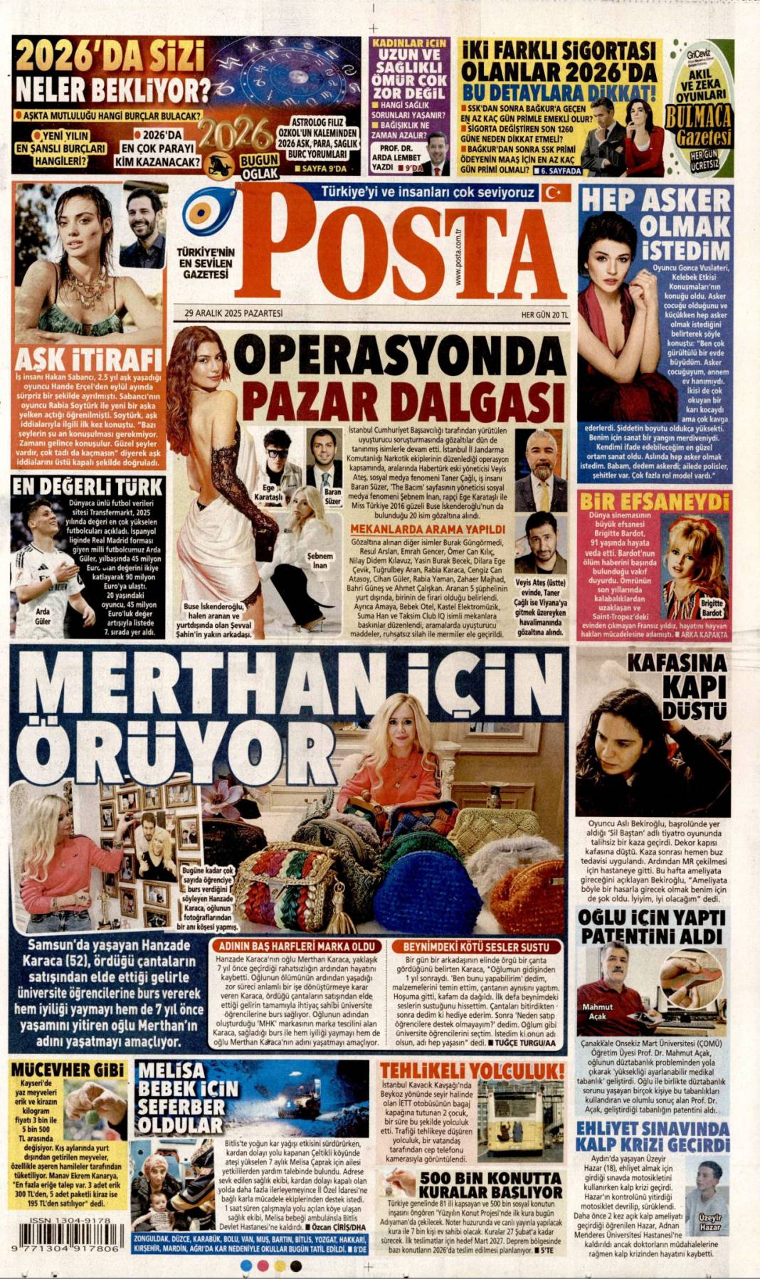 Her an savaşa hazır: 29 Aralık 2025 Pazartesi güncel gazete manşetleri 19