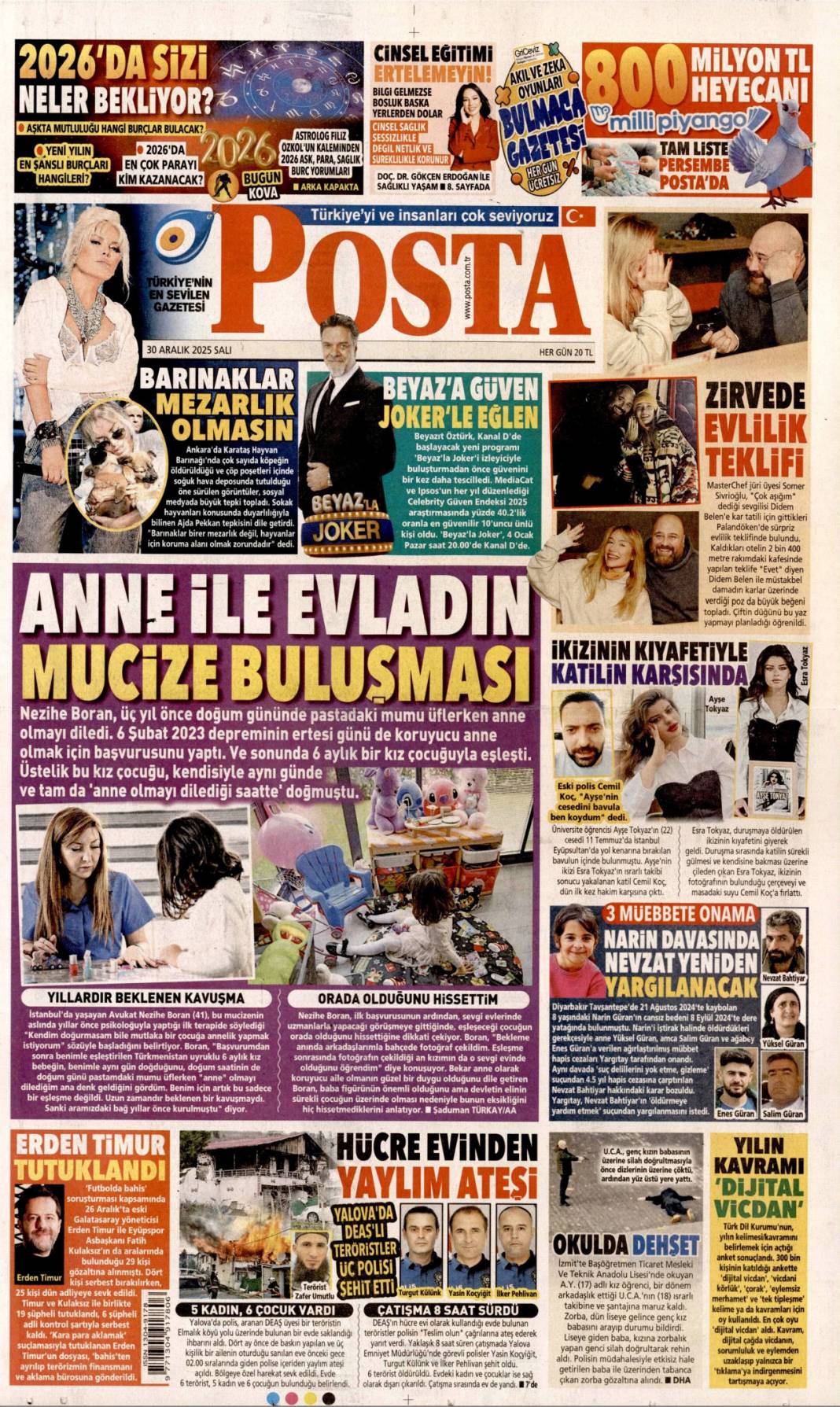 Çocukları canlı kalkan yaptılar: 30 Aralık 2025 Salı güncel gazete manşetleri 19