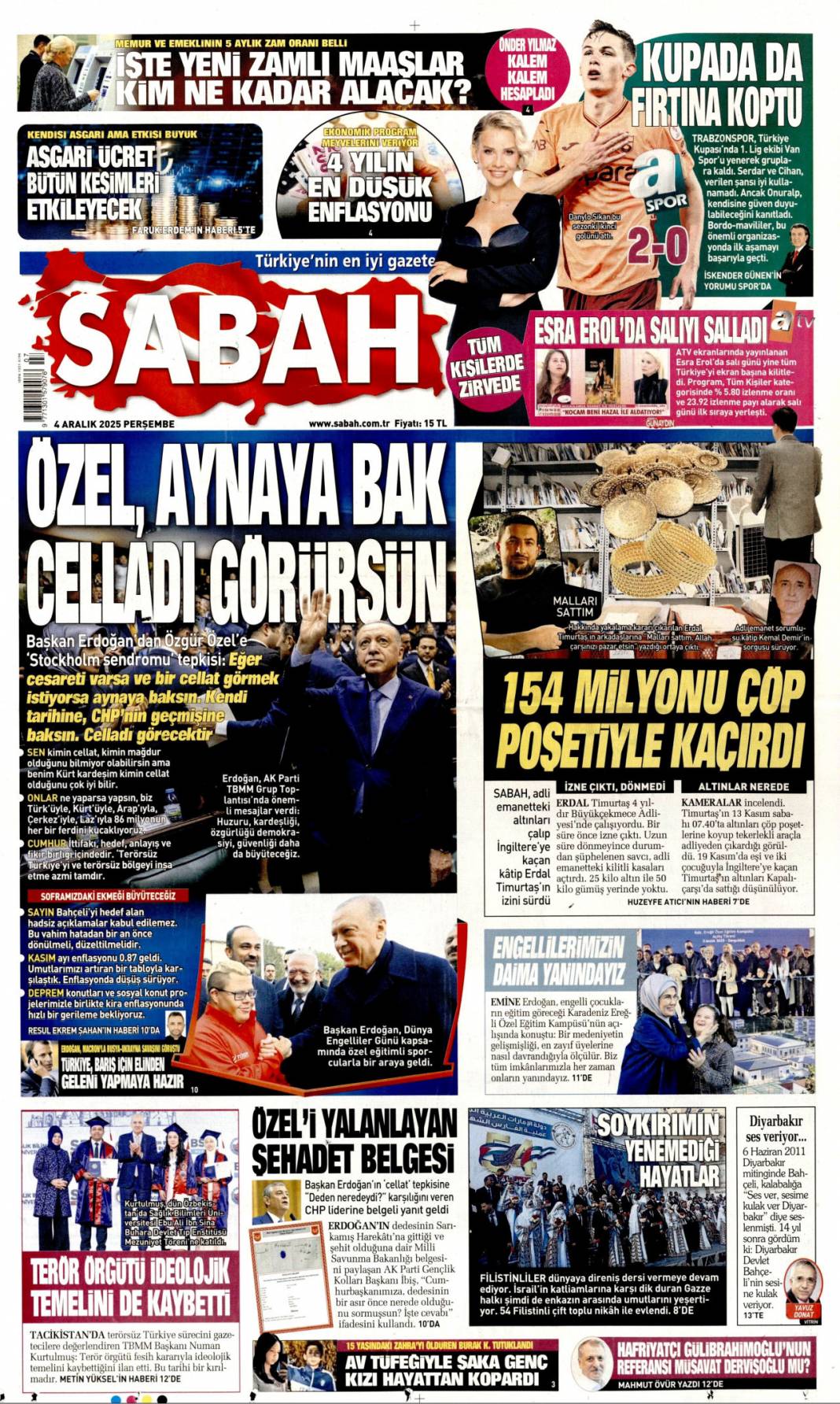 Özel aynaya bak, celladı görürsün: 4 Aralık 2025 Perşembe güncel gazete manşetleri... 1