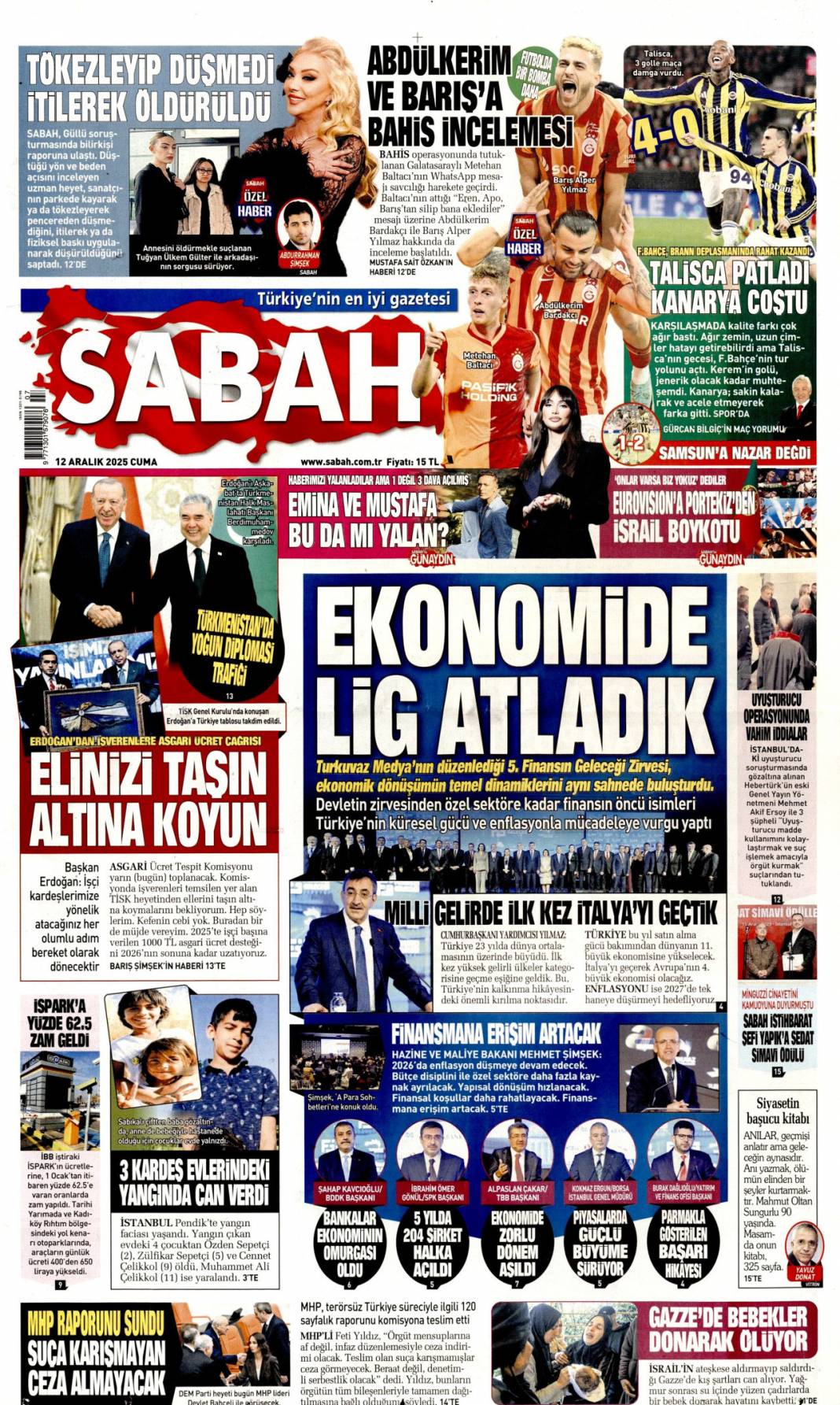 Süreçte üç kritik eşik: 12 Kasım 2025 Cuma güncel gazete manşetleri... 4