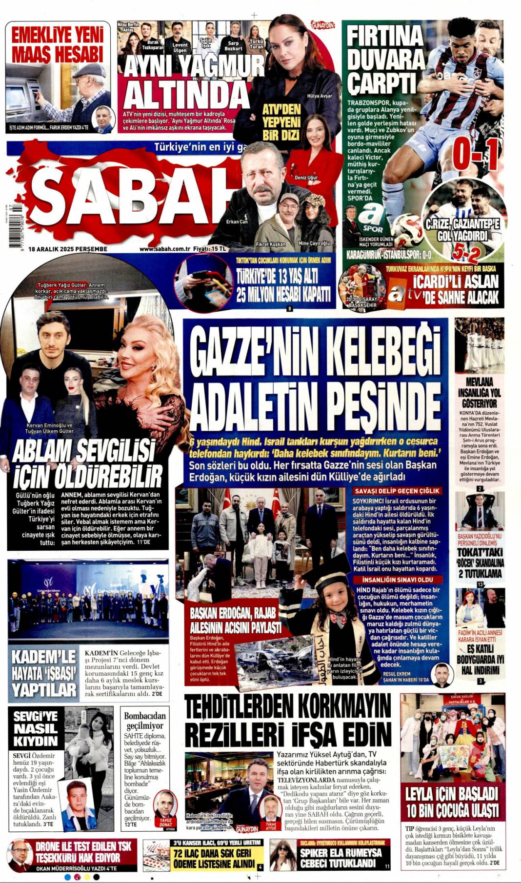 İşgalcinin Türk korkusu: 18 Aralık 2025 Perşembe, güncel gazete manşetleri... 2