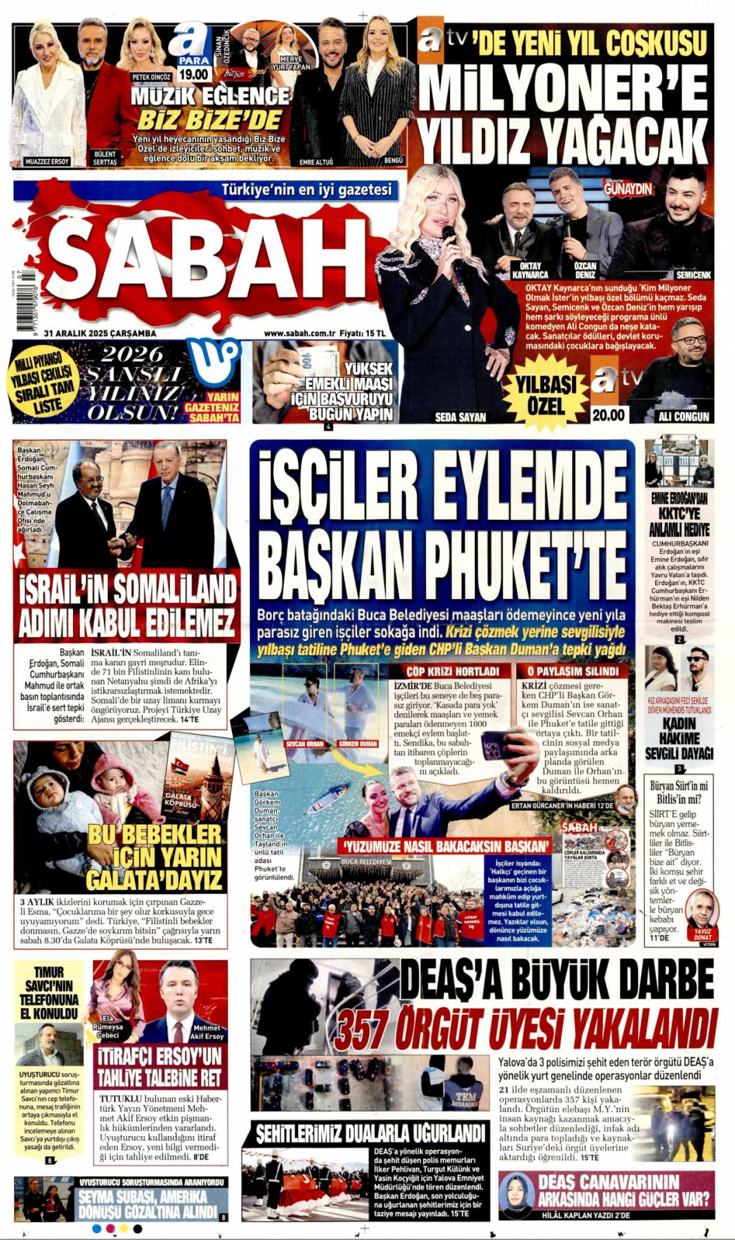 Büyük temizlik başladı: 31 Aralık 2025 Çarşamba güncel gazete manşetleri 2