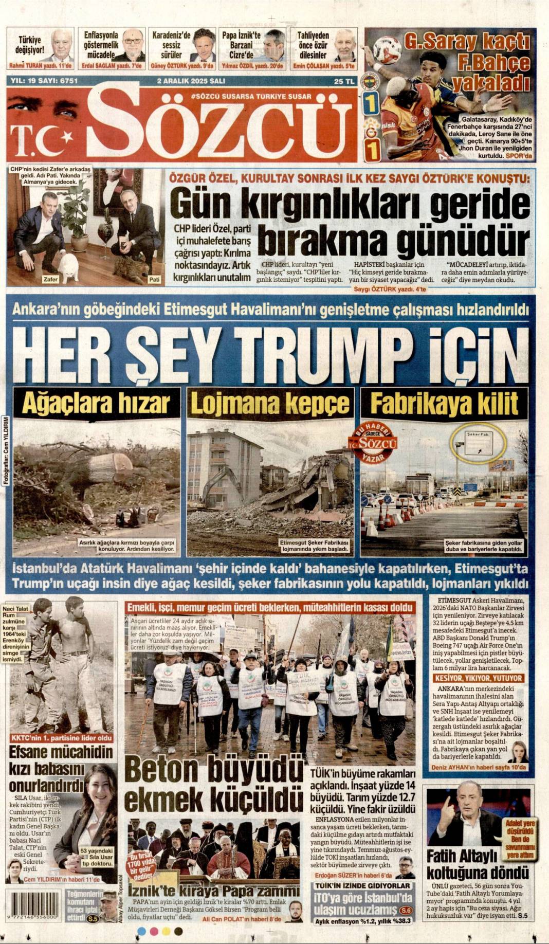 Topyekün kalkınma seferberliği: 2 Kasım 2025 Salı güncel gazete manşetleri... 14