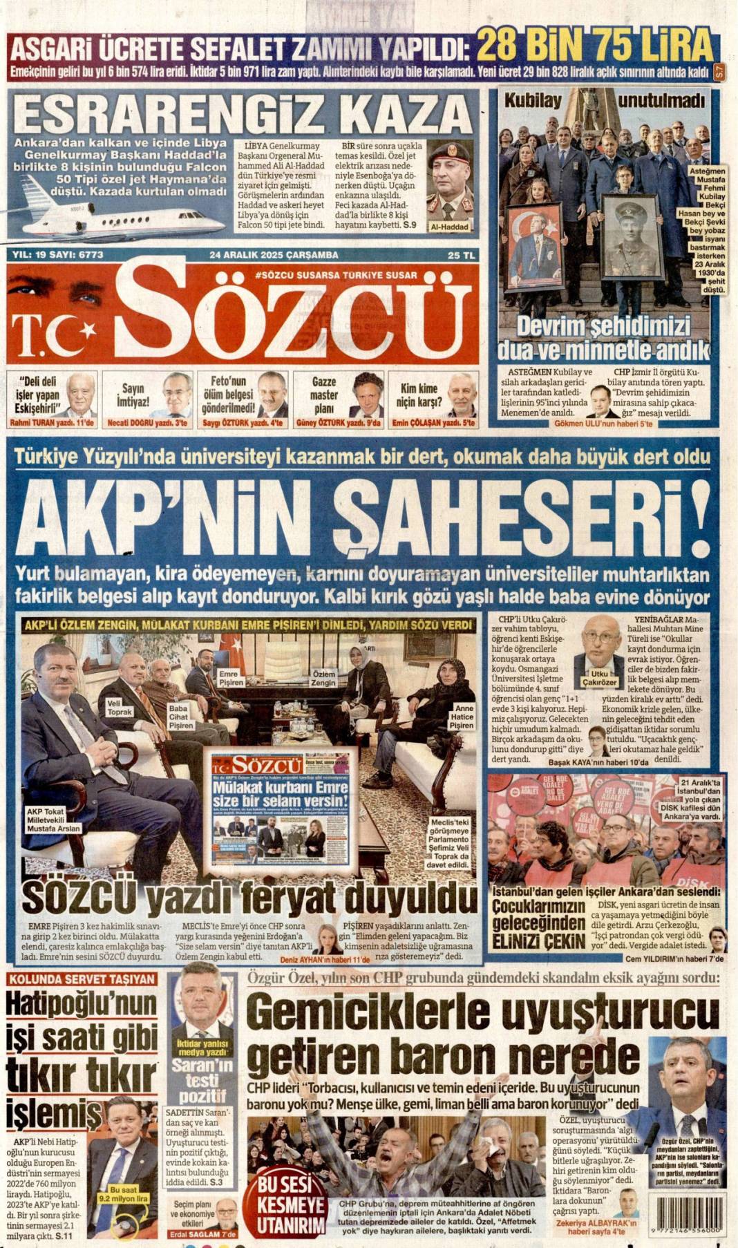 Karanlık yalının Garip mesajı: 24 Aralık 2025 Çarşamba güncel gazete manşetleri... 21
