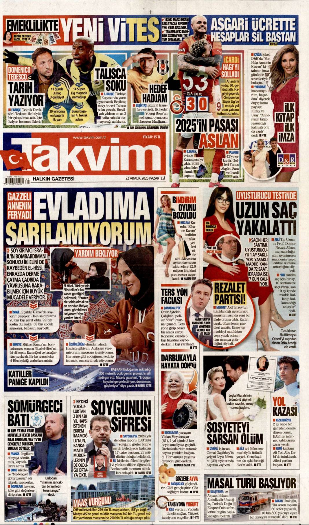 Dar ve sabit gelirli 2026'da güçlenecek: 22 Aralık 2025 Pazartesi, güncel gazete manşetleri... 21