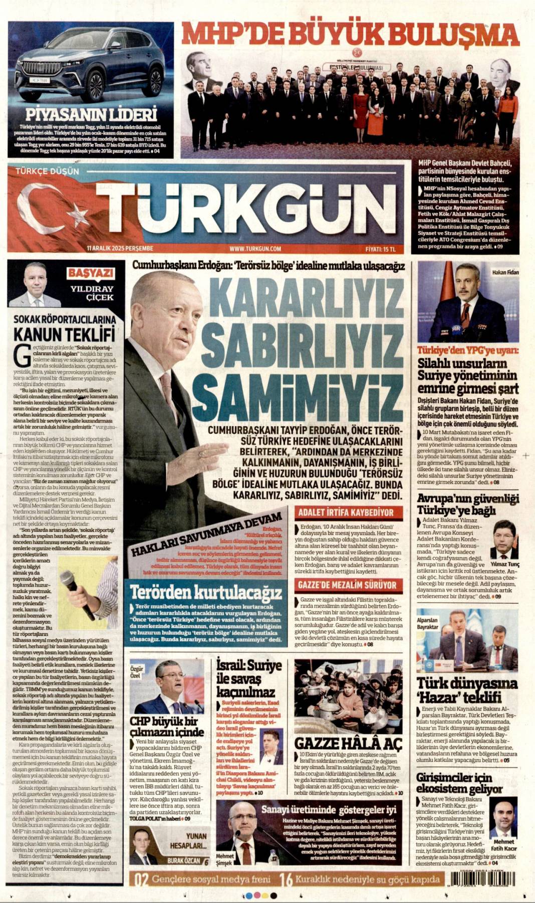 Güllü'yü itti bay bay dedi: 11 Kasım 2025 Perşembe, güncel gazete manşetleri... 19