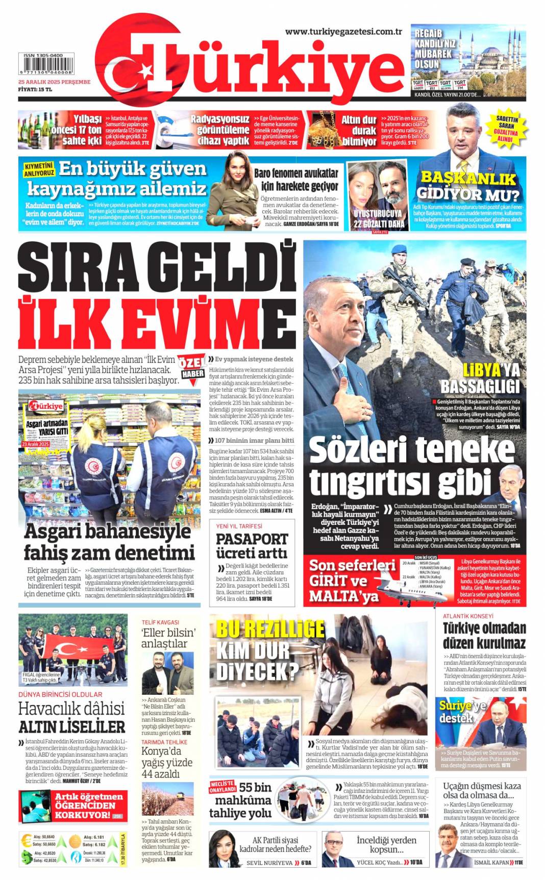 Ege ve Akdeniz'de hakkımızı yedirmeyiz: 25 Aralık 2025 Perşembe güncel gazete manşetleri 5