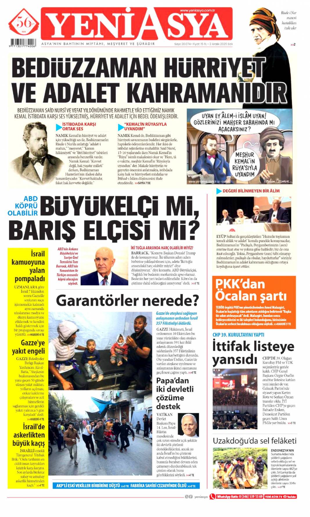 Topyekün kalkınma seferberliği: 2 Kasım 2025 Salı güncel gazete manşetleri... 11