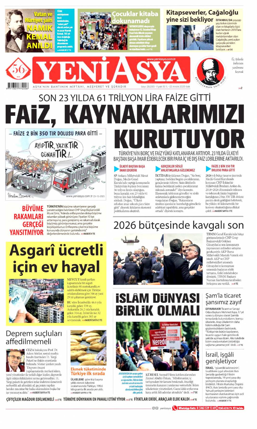Yalıda ünlülere uyuşturucu servisi: 23 Aralık 2025 Salı, güncel gazete manşetleri 22