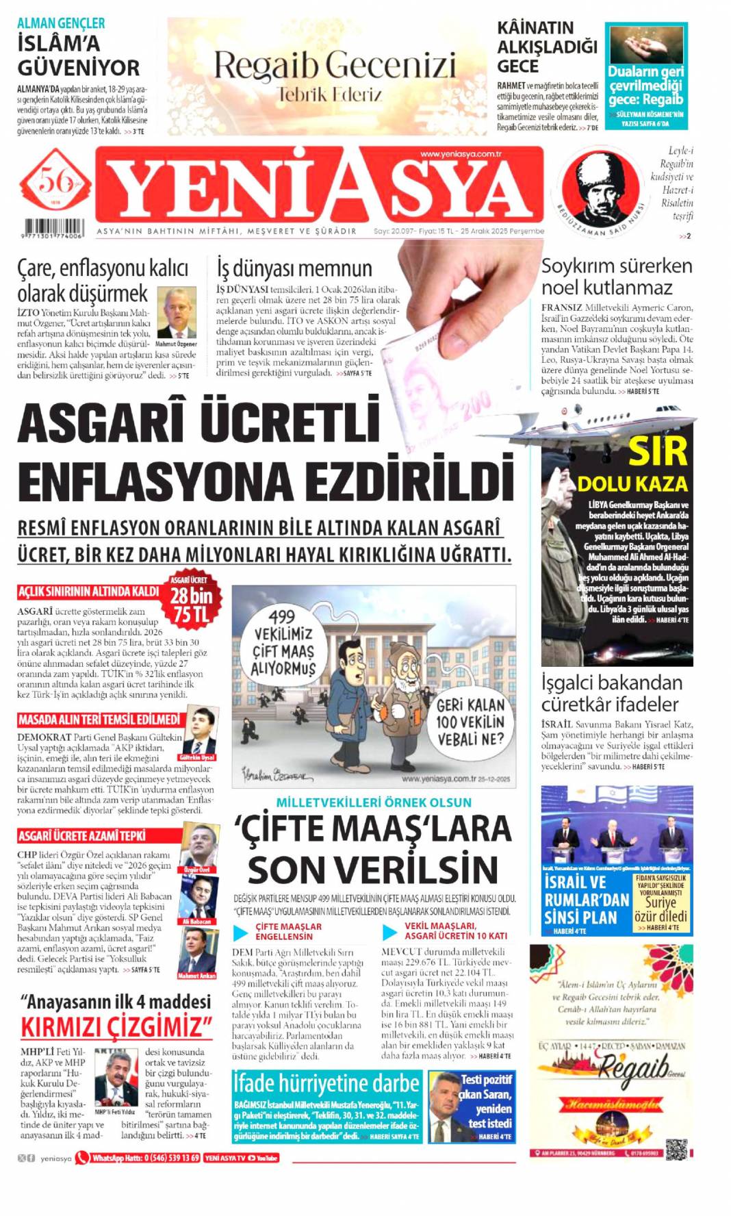 Ege ve Akdeniz'de hakkımızı yedirmeyiz: 25 Aralık 2025 Perşembe güncel gazete manşetleri 14