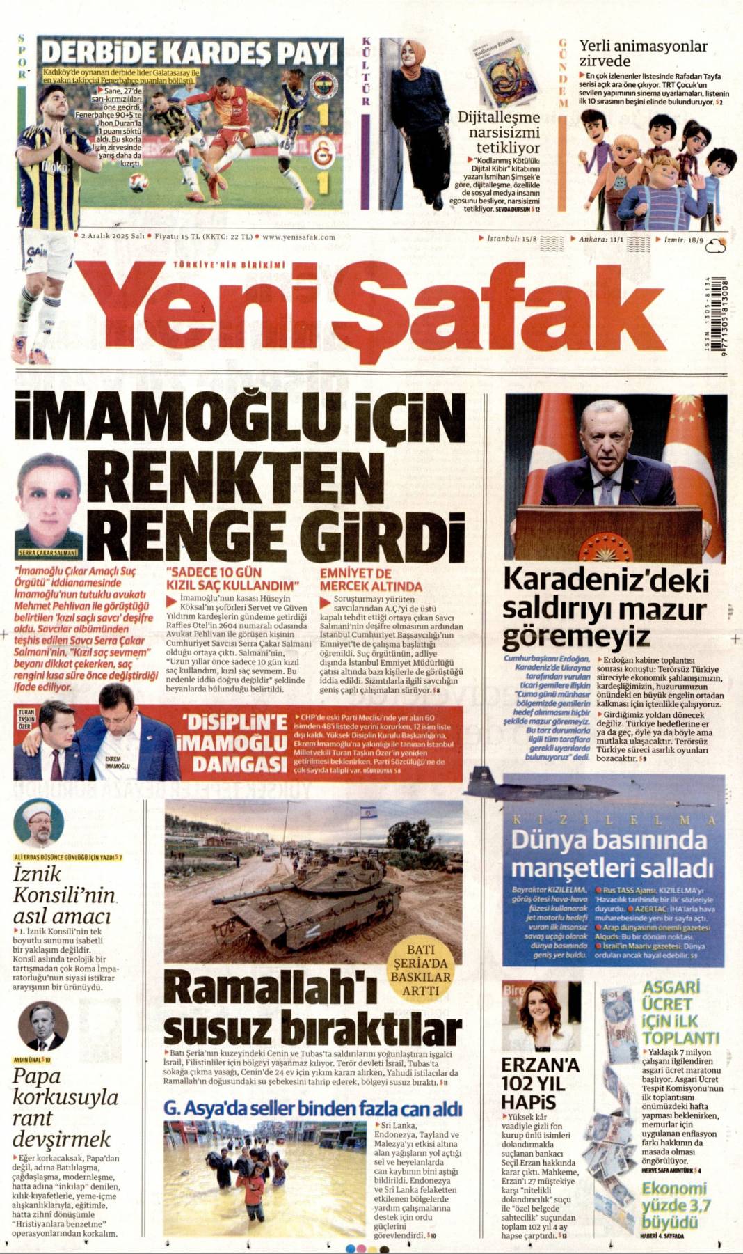 Topyekün kalkınma seferberliği: 2 Kasım 2025 Salı güncel gazete manşetleri... 9