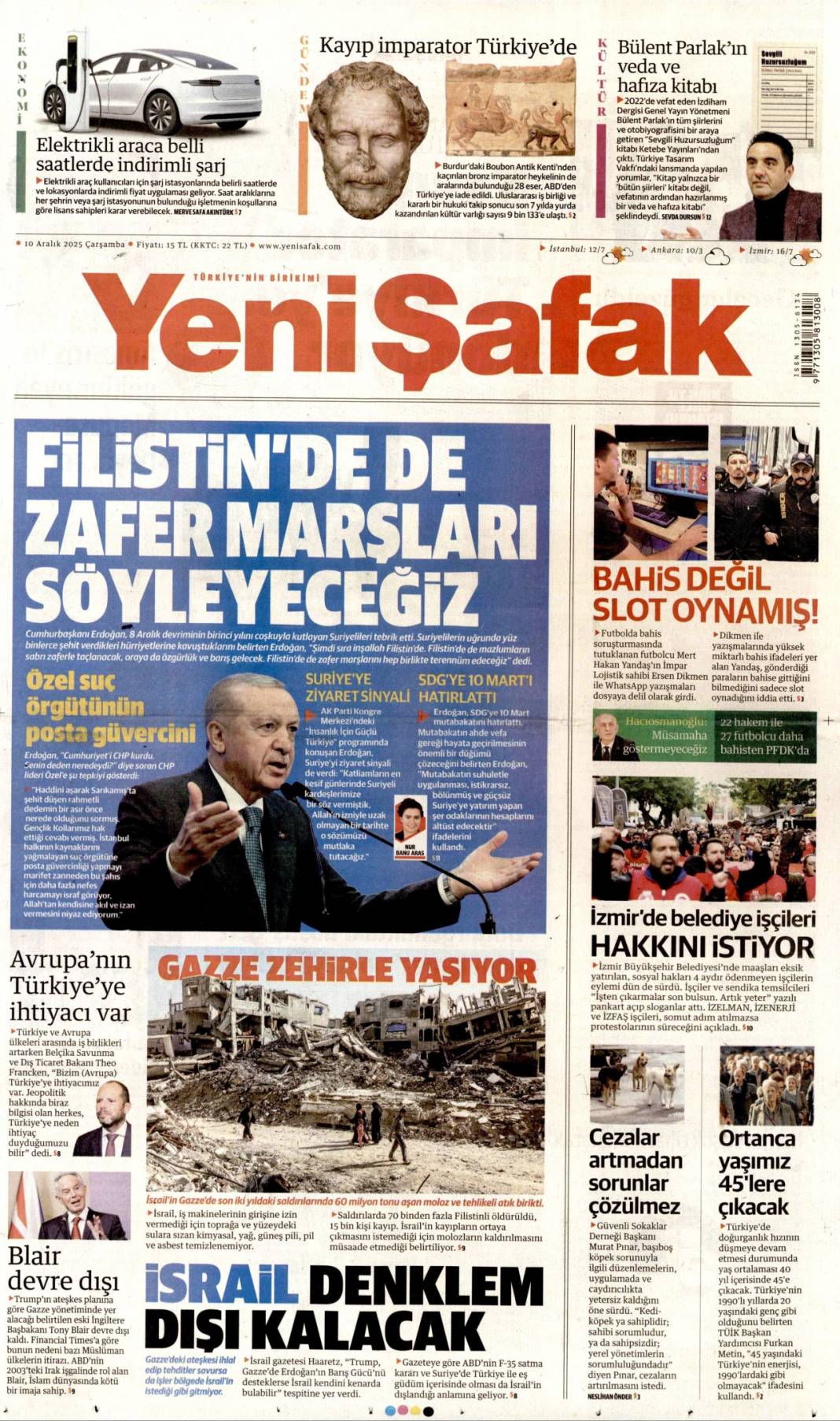 Suriye'den sonra Filistin'e de özgürlük: 10 Aralık 2025 Çarşamba, güncel gazete manşetleri... 6