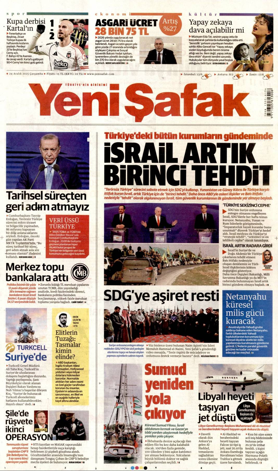 Karanlık yalının Garip mesajı: 24 Aralık 2025 Çarşamba güncel gazete manşetleri... 6