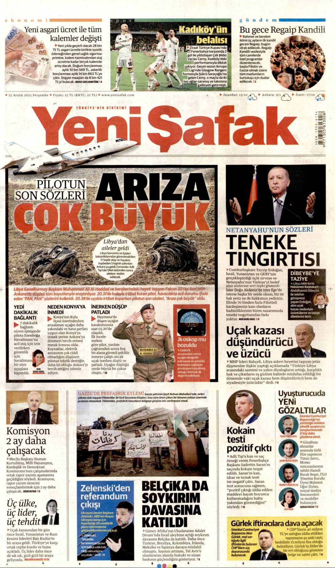 Ege ve Akdeniz'de hakkımızı yedirmeyiz: 25 Aralık 2025 Perşembe güncel gazete manşetleri 10