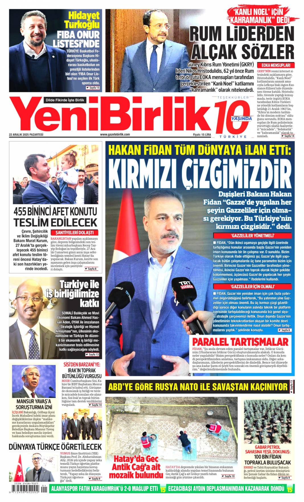 Dar ve sabit gelirli 2026'da güçlenecek: 22 Aralık 2025 Pazartesi, güncel gazete manşetleri... 24