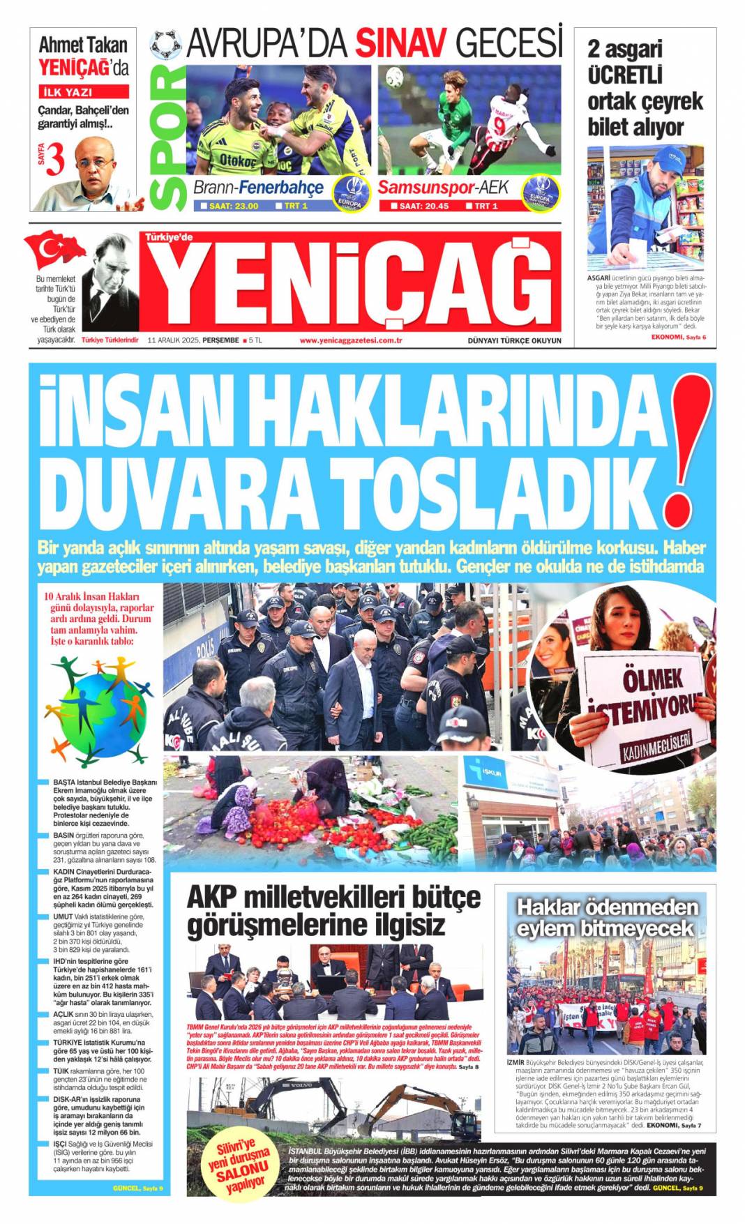 Güllü'yü itti bay bay dedi: 11 Kasım 2025 Perşembe, güncel gazete manşetleri... 23