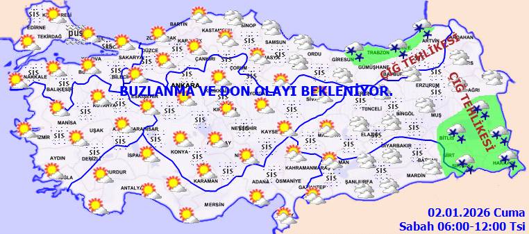 Meteoroji'den uyarı üstüne uyarı: Don ve buzlanmaya dikkat! Bugün hava nasıl, Pazartesi hava nasıl olacak? 8