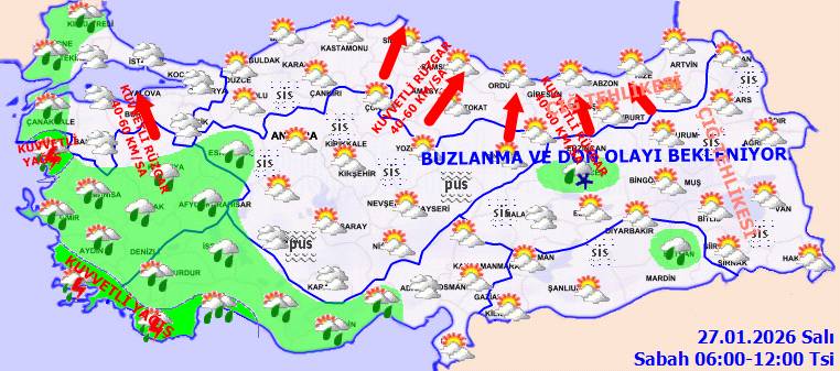 Meteoroloji uyardı: Sağanak yağış, soğuk hava ve don, o bölgelerde etkili olacak! Bugün hava nasıl, salı günü hava nasıl olacak? 6