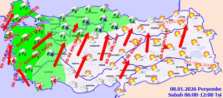 Meteoroloji'den uyarı üzerine uyarı: Şiddetli yağmur fırtına geliyor! Bugün hava nasıl, Perşembe günü hava nasıl olacak? 6