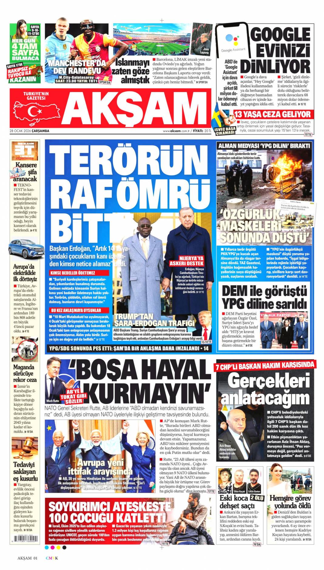 Trump'ı çıldırtan anlaşma: 28 Ocak 2026 Çarşamba güncel gazete manşetleri 18
