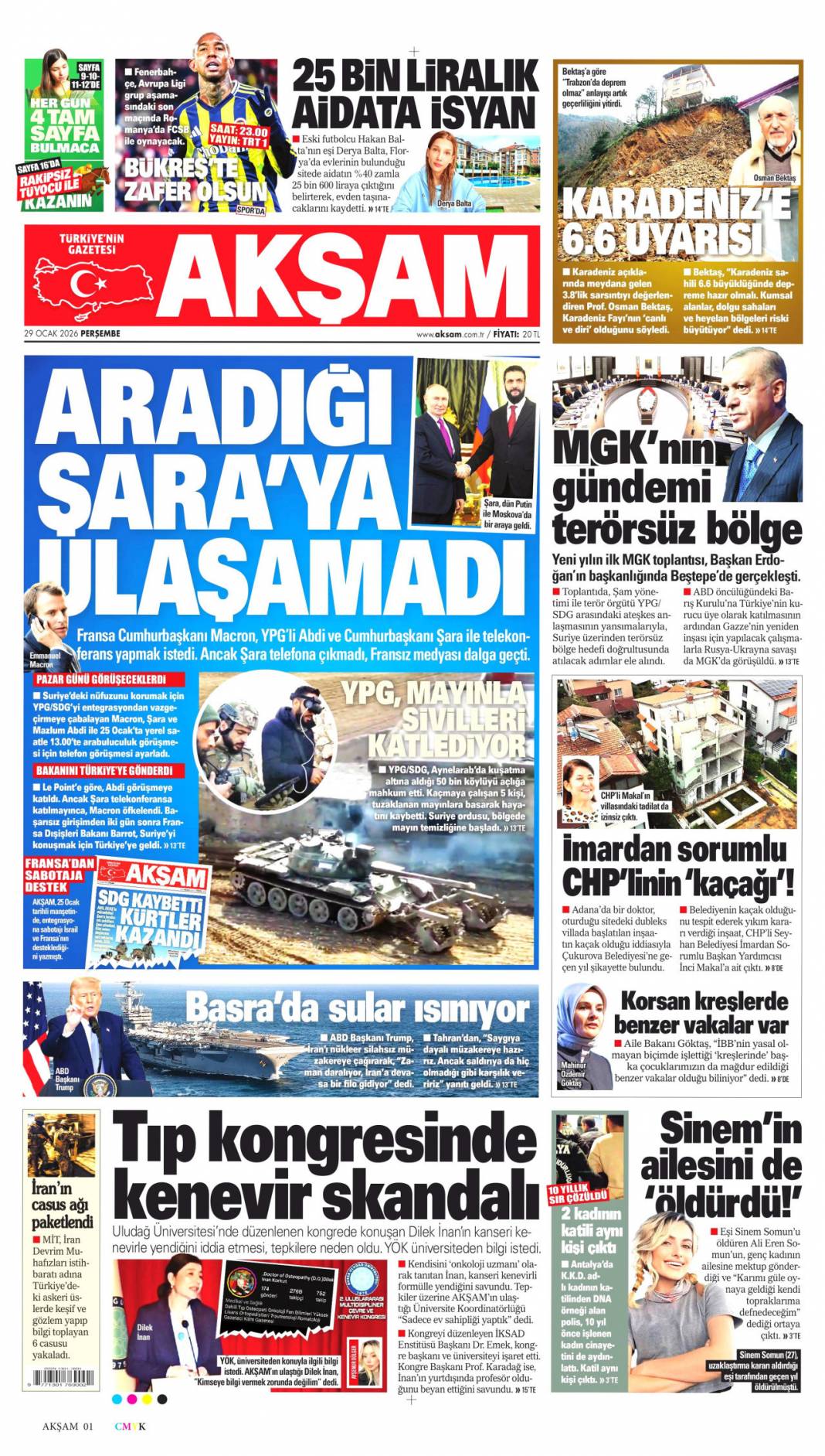 48 saat süren uyuşturucu partisi: 29 Ocak 2026 Perşembe günce gazete manşetleri... 6