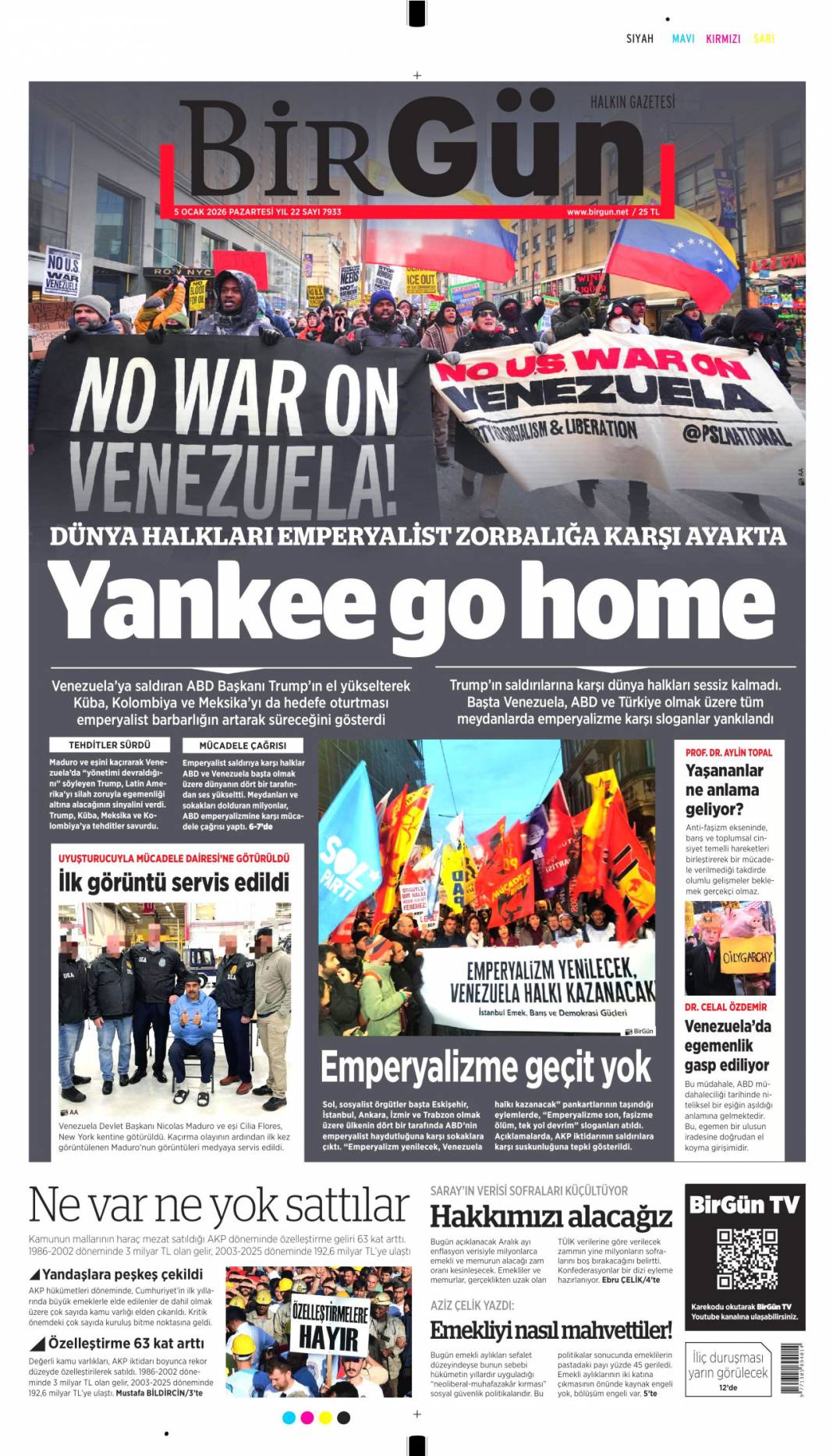 Maduro'ya ihanet en yakınından: 5 Ocak 2026 Pazartesi güncel gazete manşetleri 11