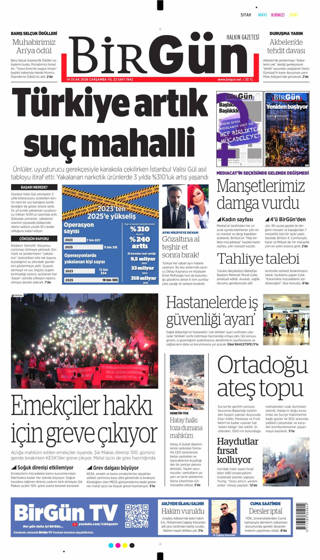 A takımının jetinde uyuşturucu partisi: 14 Ocak 2026 Çarşamba güncel gazete manşetleri 8