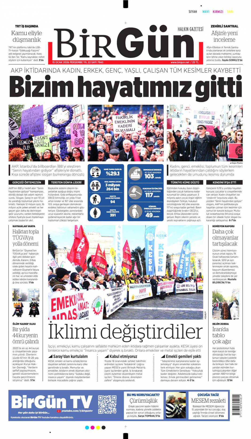 İBB'yi soydular kumarda yediler: 15 Ocak 2026 Perşembe, güncel gazete manşetleri 25