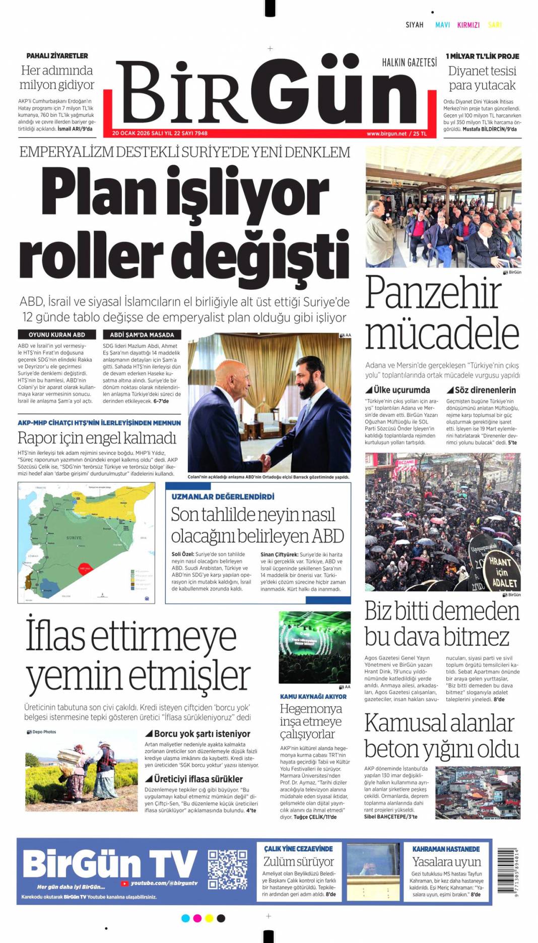 Takozlara rağmen hizmetten taviz yok: 20 Ocak 2026 Salı güncel gazete manşetleri 10