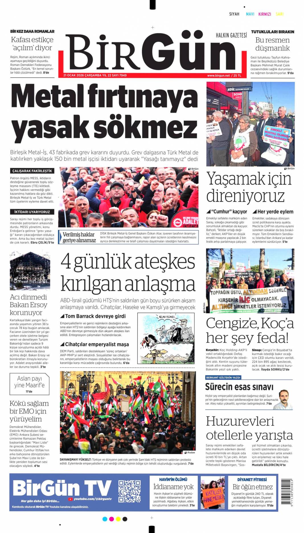 Suriye'de terör devri kapanıyor! 21 Ocak 2026 Çarşamba güncel gazete manşetleri 18