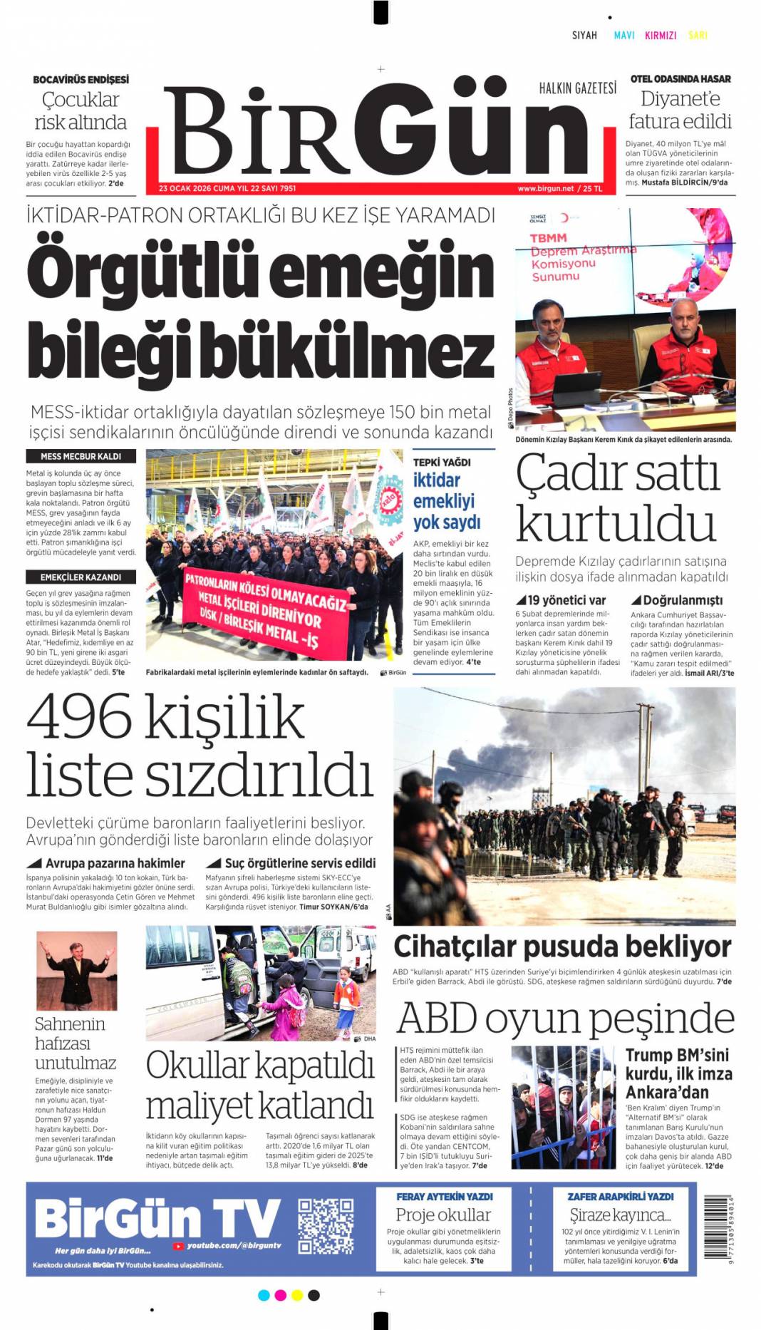 Yeni bir dünya kuruluyor: 23 Ocak 2026 Cuma güncel gazete manşetleri 18