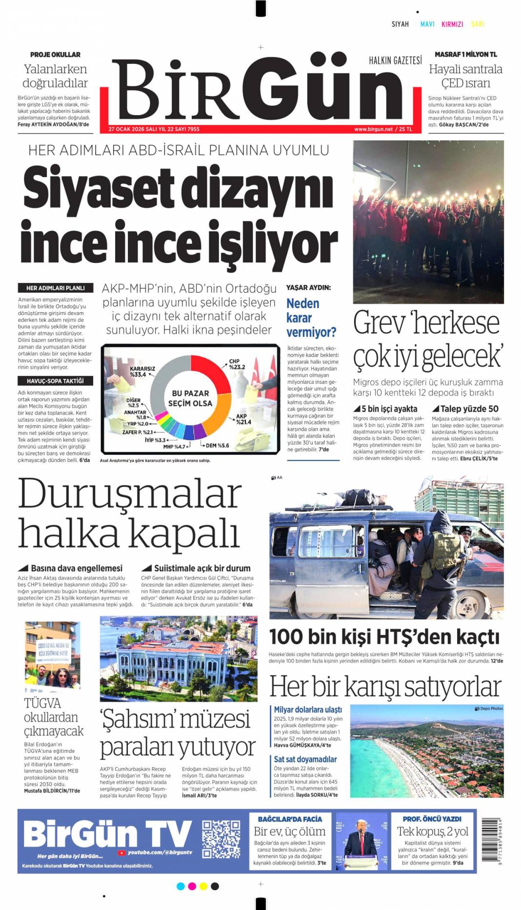 Patronlar gelince bana haber verin: 27 Ocak 2026 Salı güncel gazete manşetleri 18